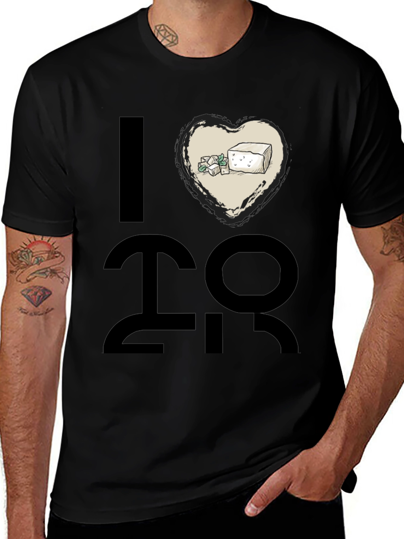 Variant 18 of I Heart Tofu Graphic Tee