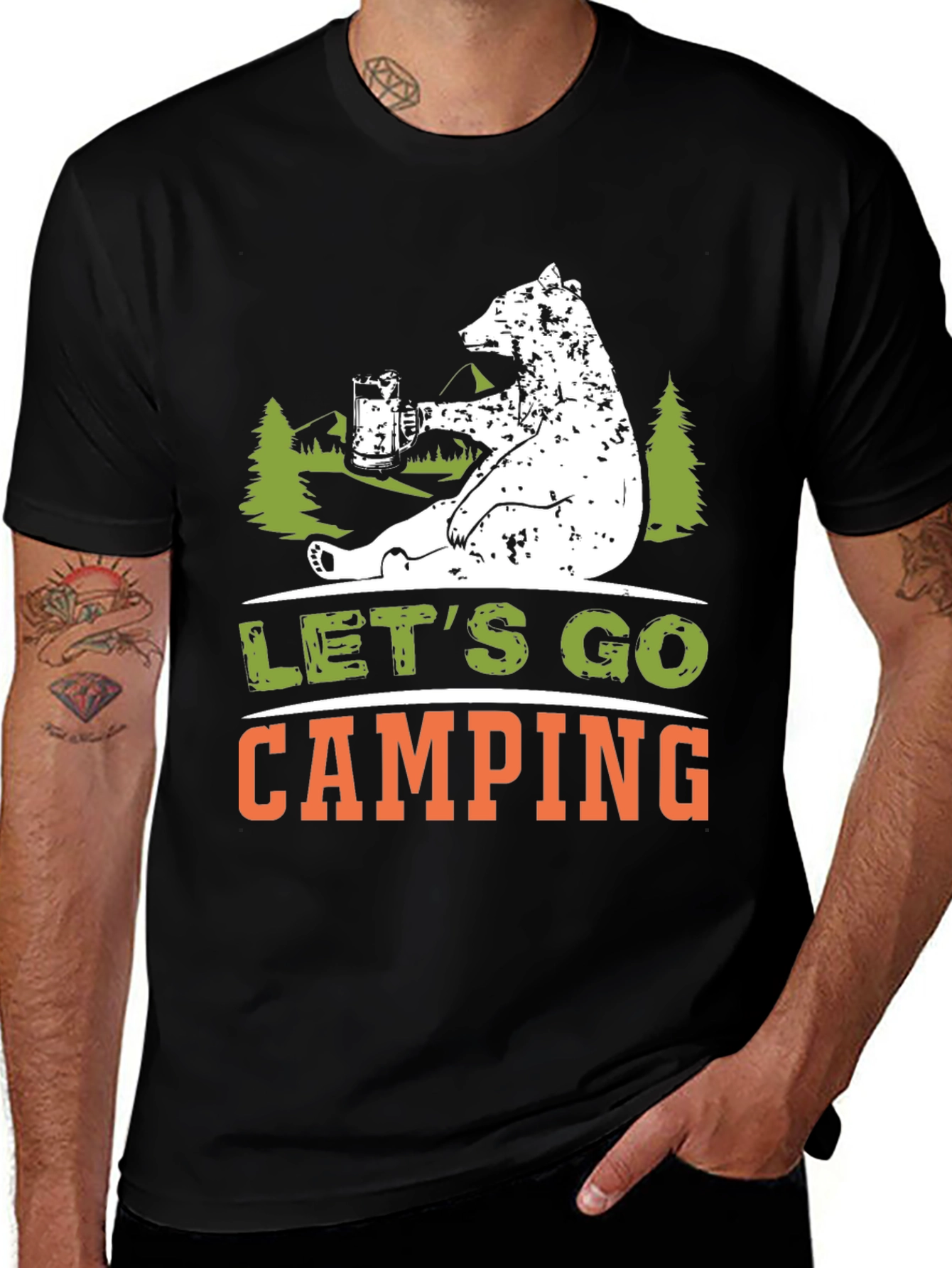 Variant 23 of Let's Go Camping Bear T-Shirt