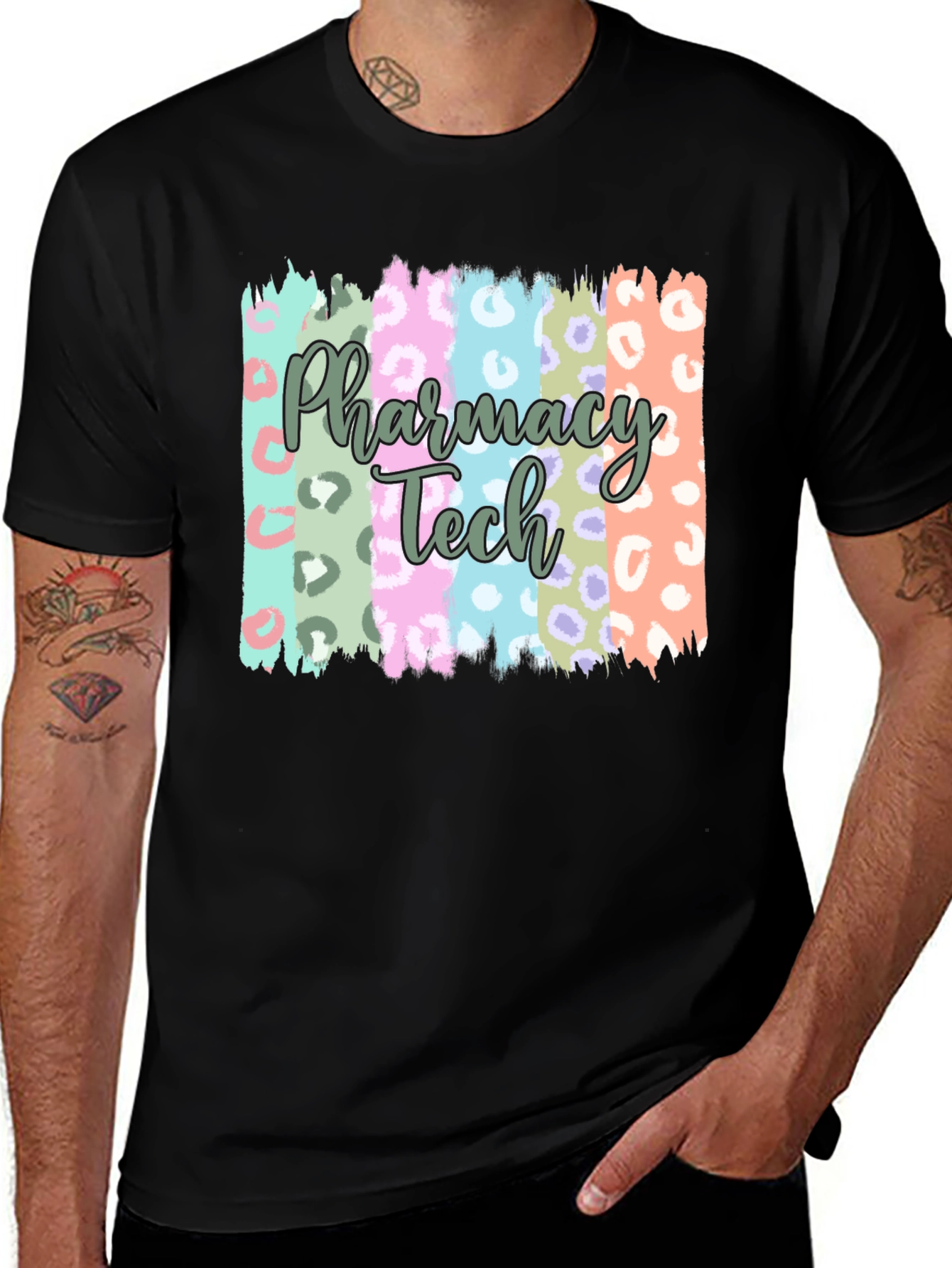 Pharmacy Tech Leopard Print T-Shirt