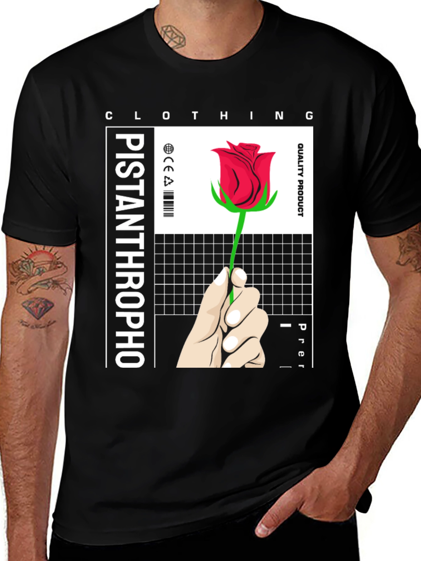 Variant 2 of Pistanthrophobo Rose T-Shirt - Premium Quality