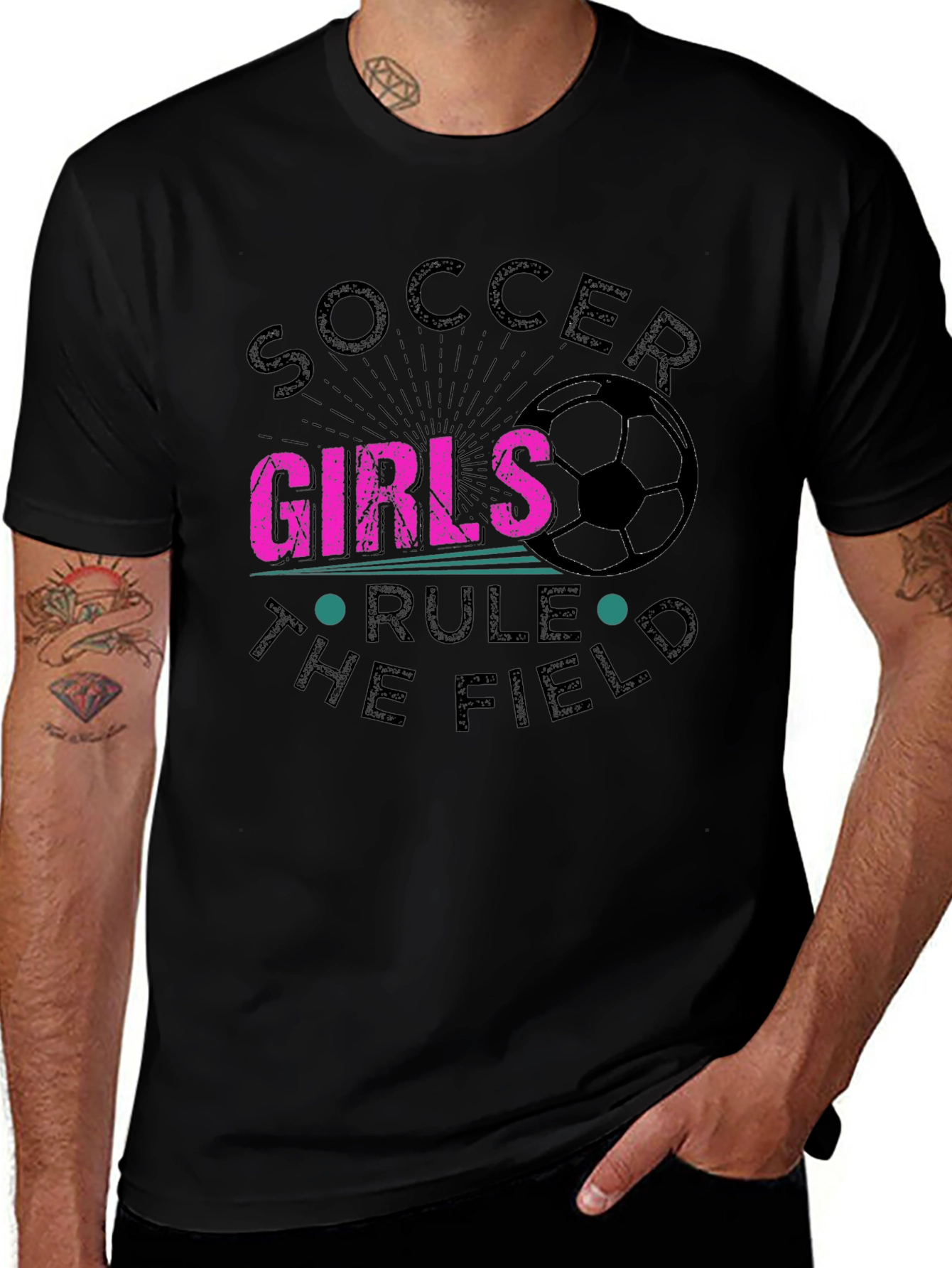 Variant 4 of Soccer Girls Rule The Field T-Shirt