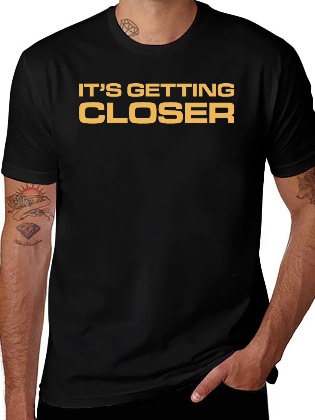 Variant 8 of It's Getting Closer Black Graphic Tee
