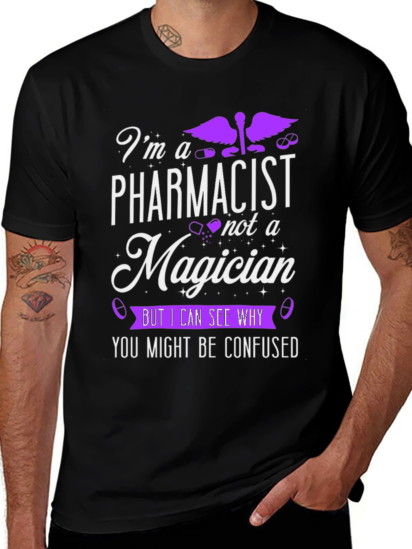 Variant 13 of Pharmacist T-Shirt - I'm Not A Magician Funny Tee