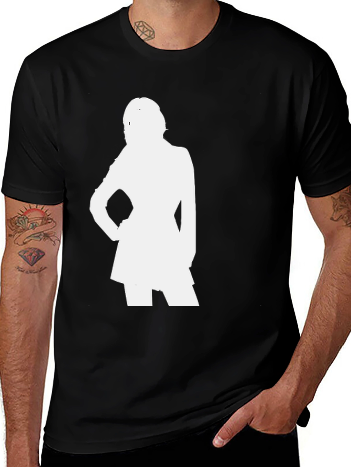 Variant 10 of Silhouette Graphic Tee - Stylish Black Cotton T-Shirt