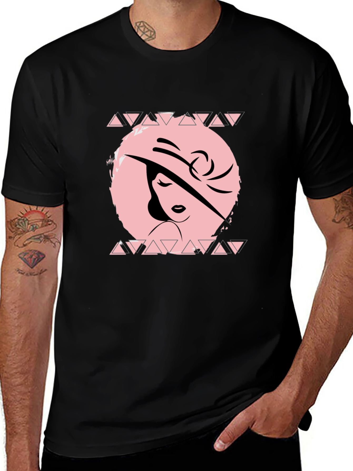 Variant 25 of Elegant Woman Graphic T-Shirt - Black