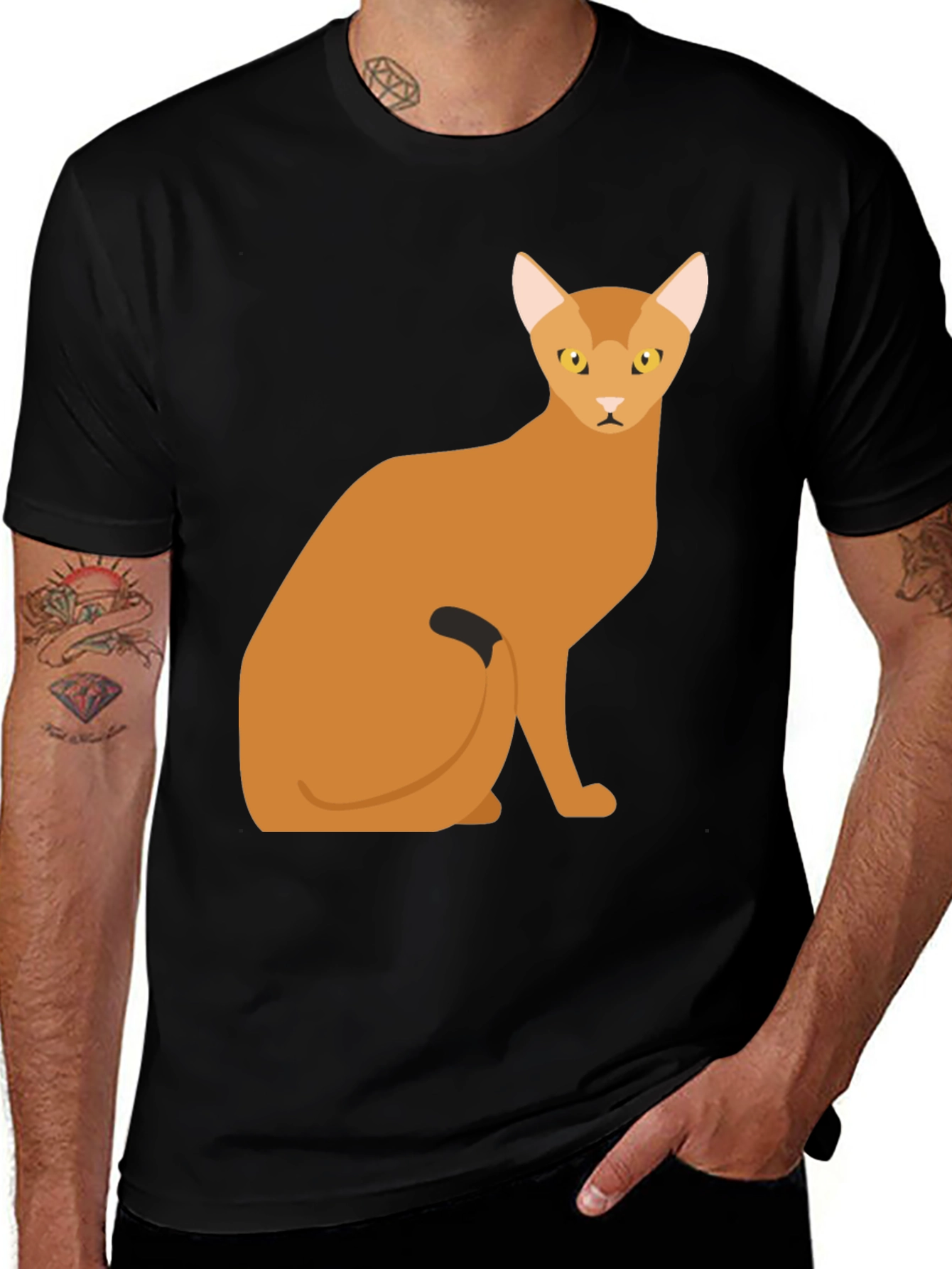 Variant 8 of Abyssinian Cat Graphic Tee - Soft Cotton Comfort