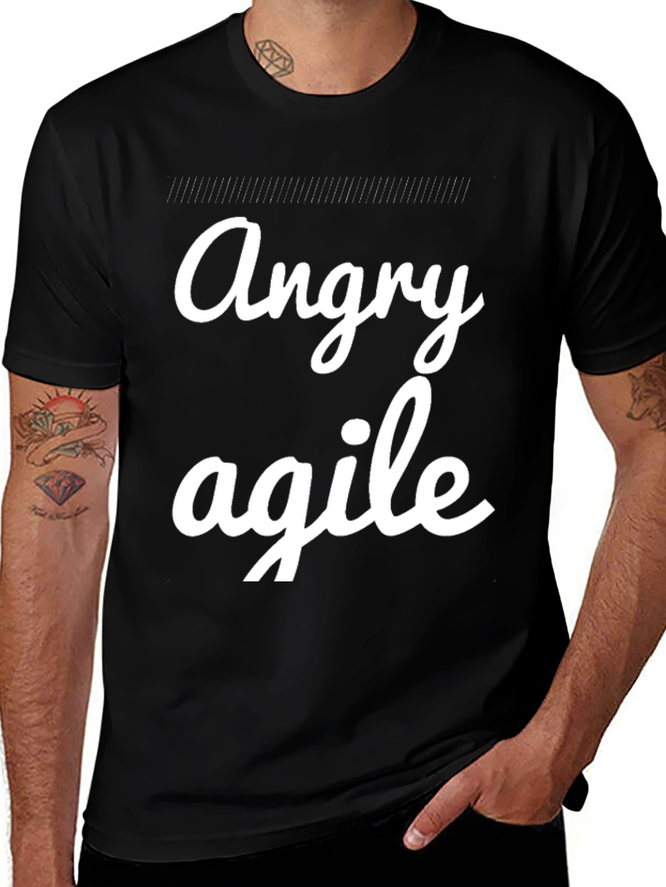 Variant 30 of Angry Agile Black Graphic Tee