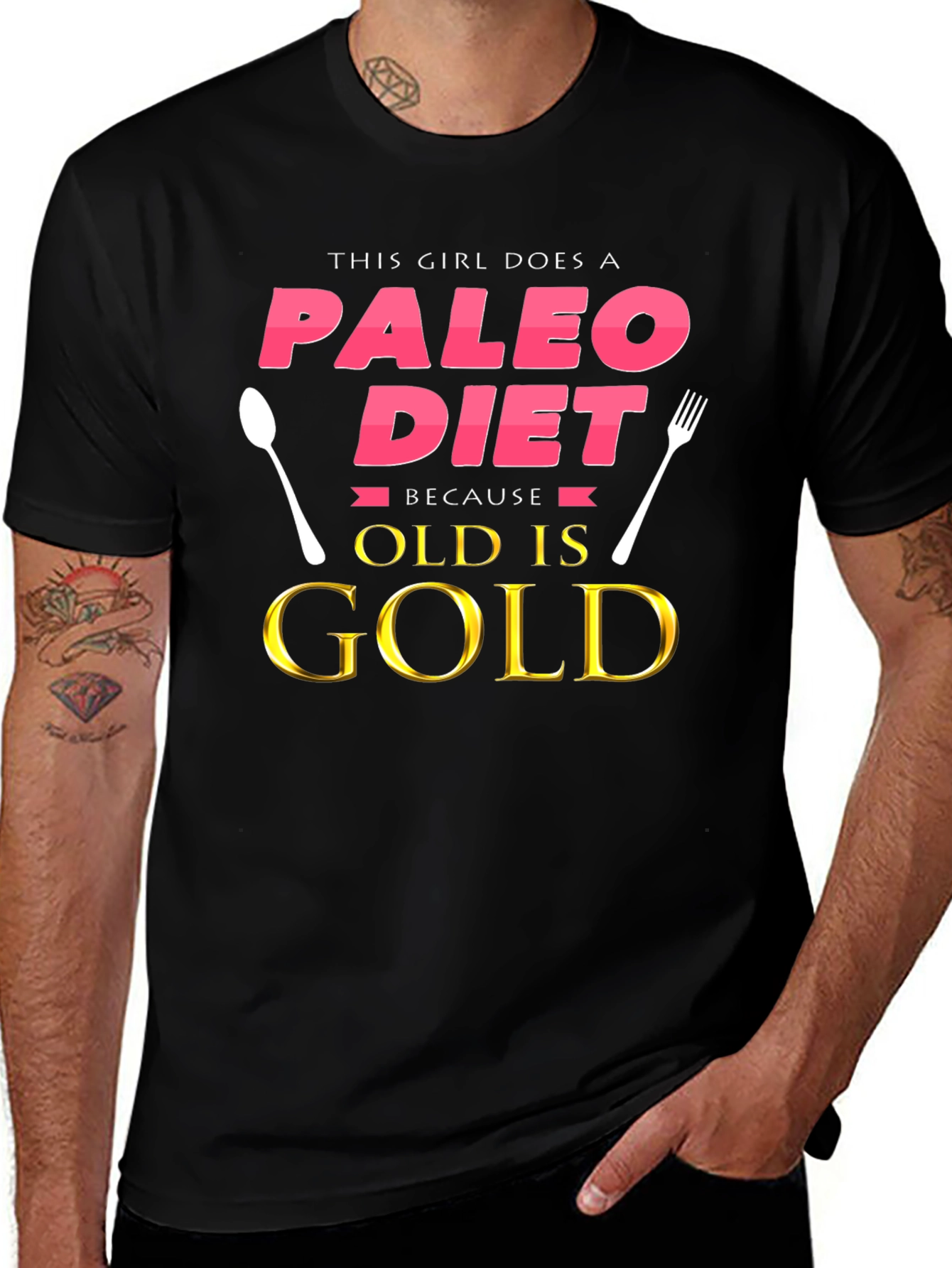 Paleo Diet T-Shirt - Old is Gold