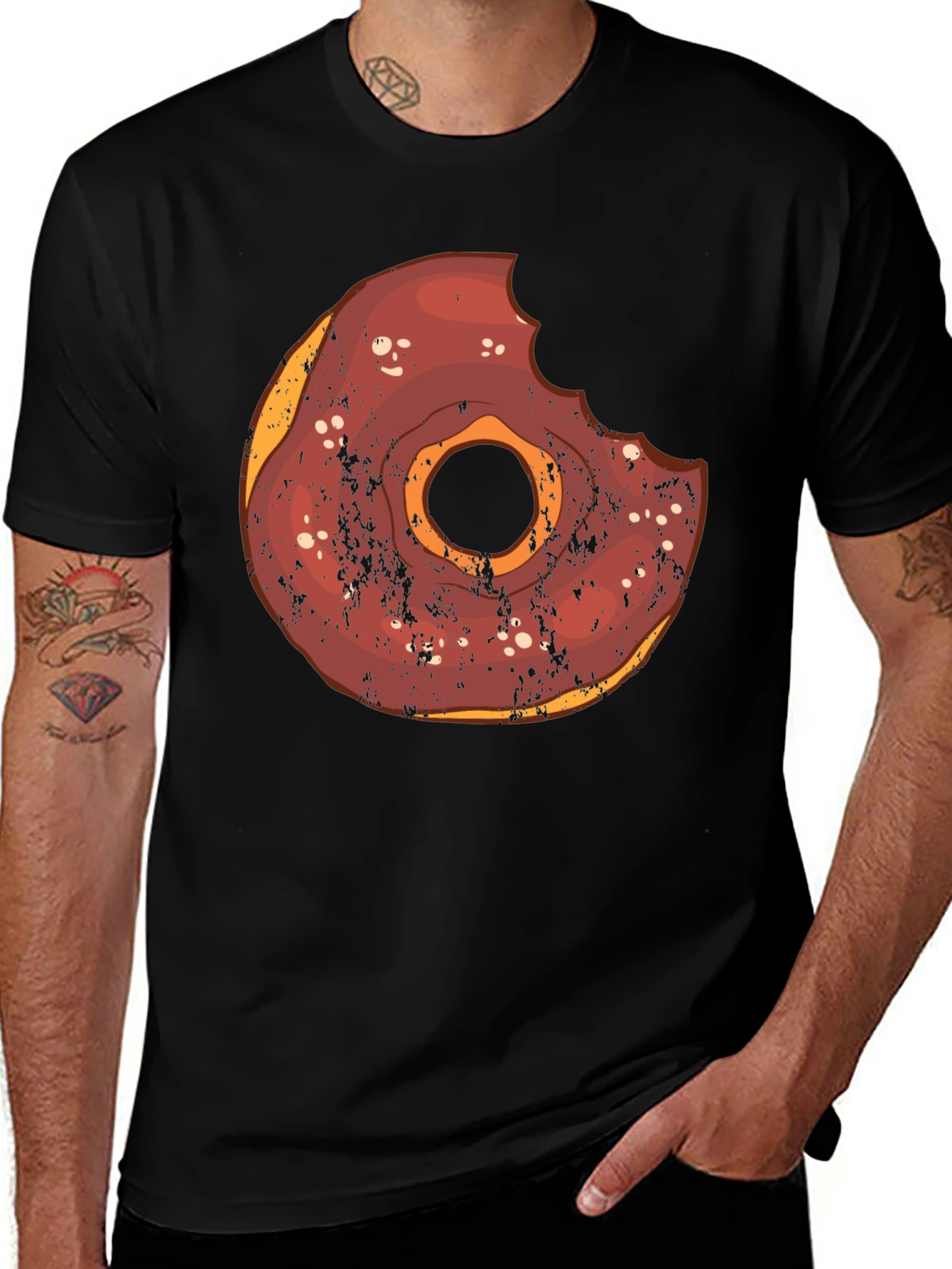 Variant 8 of Donut Graphic Tee - Bite Taken!