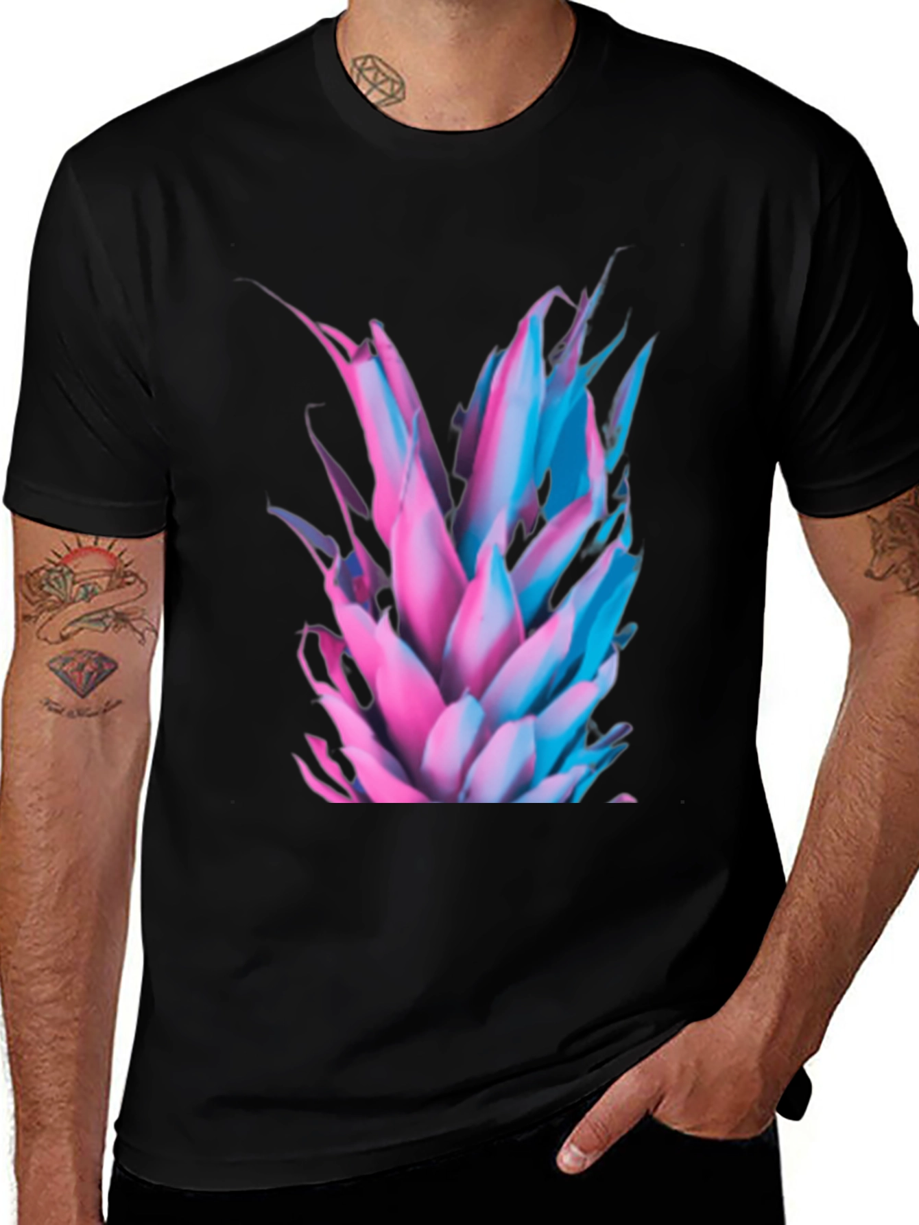 Variant 8 of Neon Pineapple Graphic T-Shirt - Cool Casual Wear