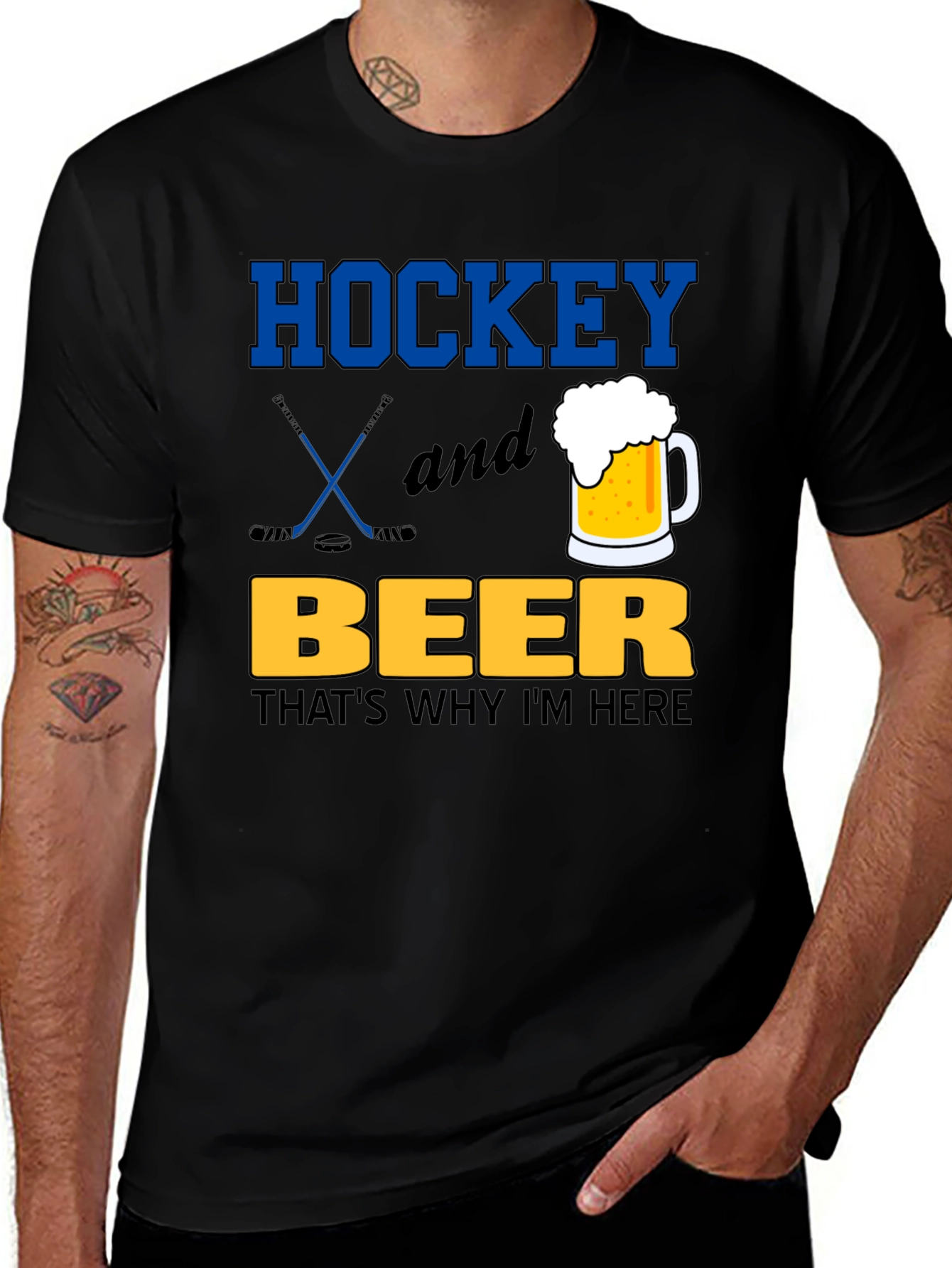 Variant 29 of Hockey and Beer T-Shirt