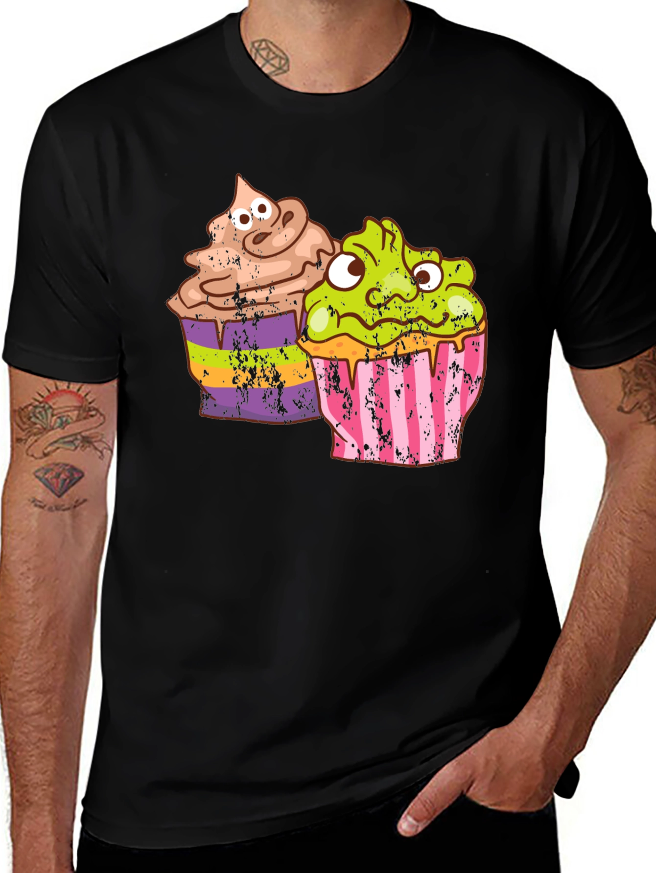 Variant 11 of Cartoon Cupcake Graphic Tee Shirt