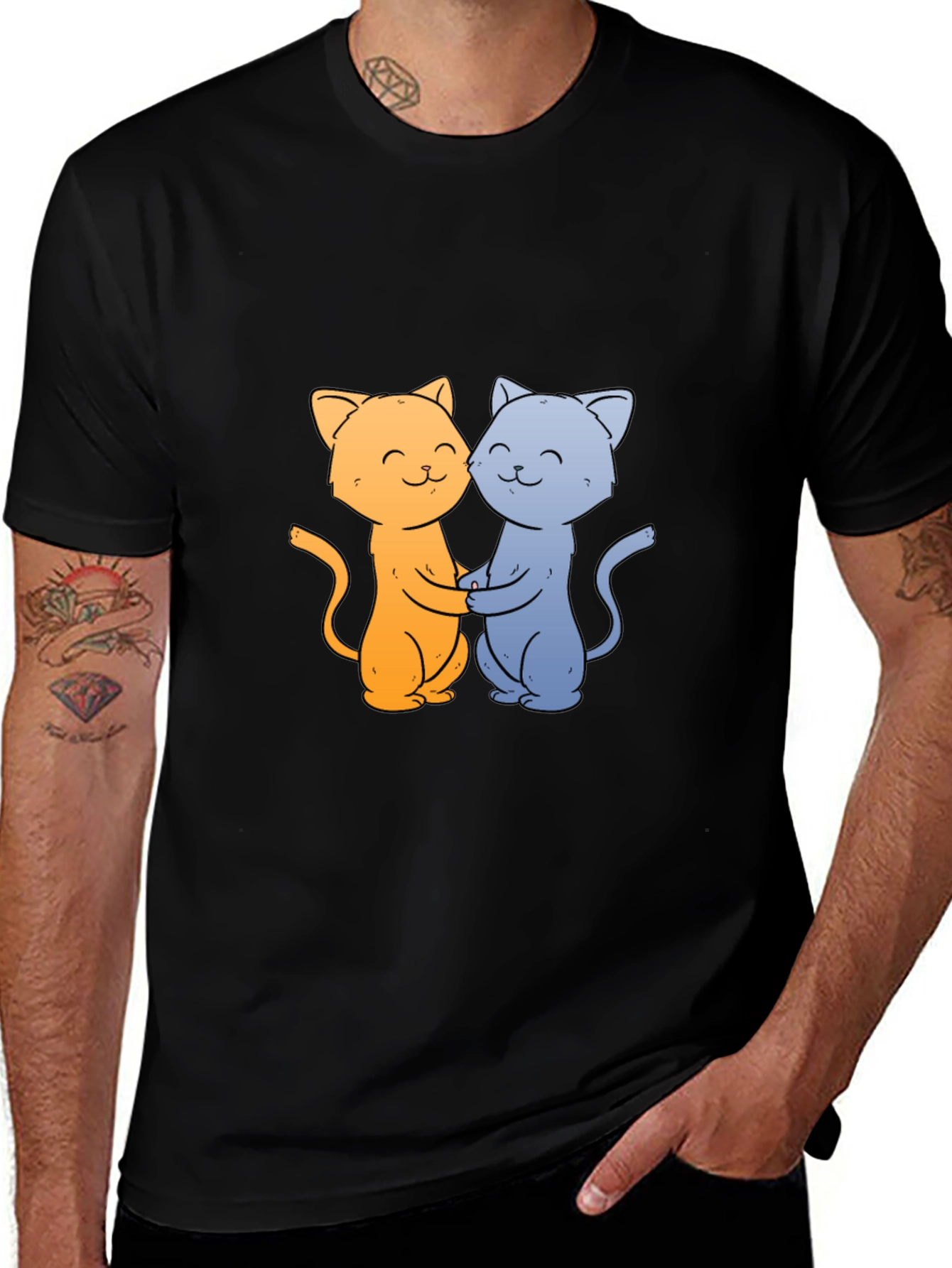 Variant 7 of Cute Cats Graphic T-Shirt - Soft Cotton Tee