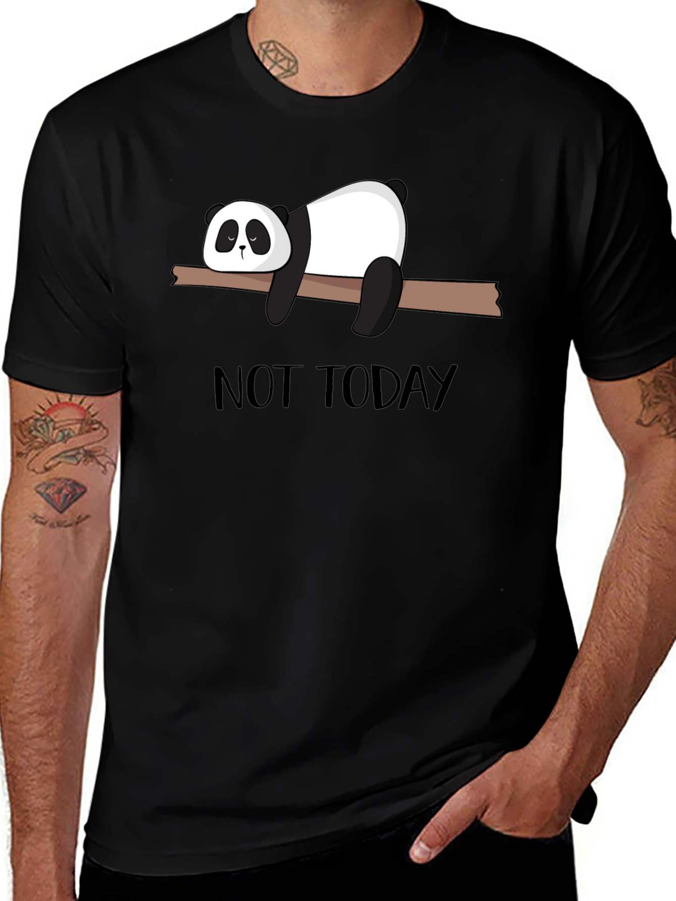 Variant 23 of Not Today Panda T-Shirt - Lazy Day Comfort