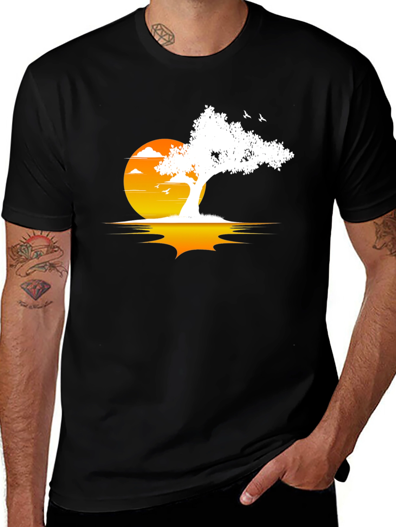 Variant 16 of Sunset Tree Graphic Tee