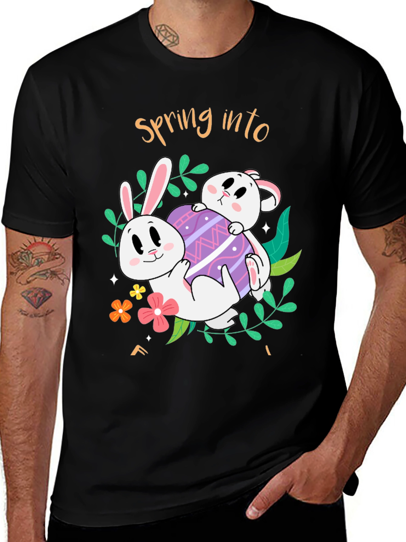 Variant 13 of Spring into Easter Bunny Graphic T-Shirt