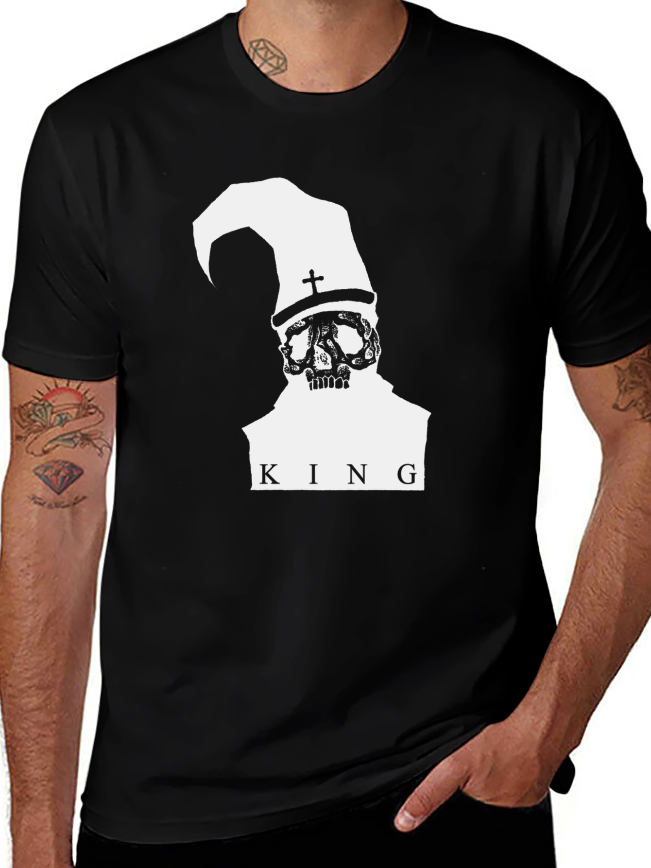 Variant 26 of King Skull Graphic Tee - Black T-Shirt
