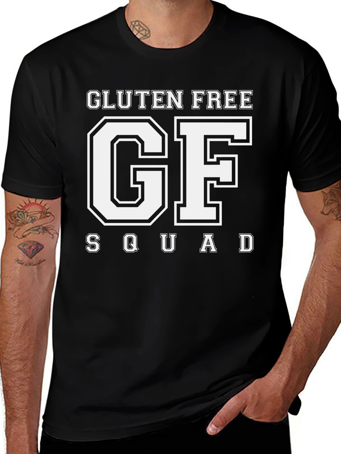 Variant 5 of Gluten Free Squad Black T-Shirt