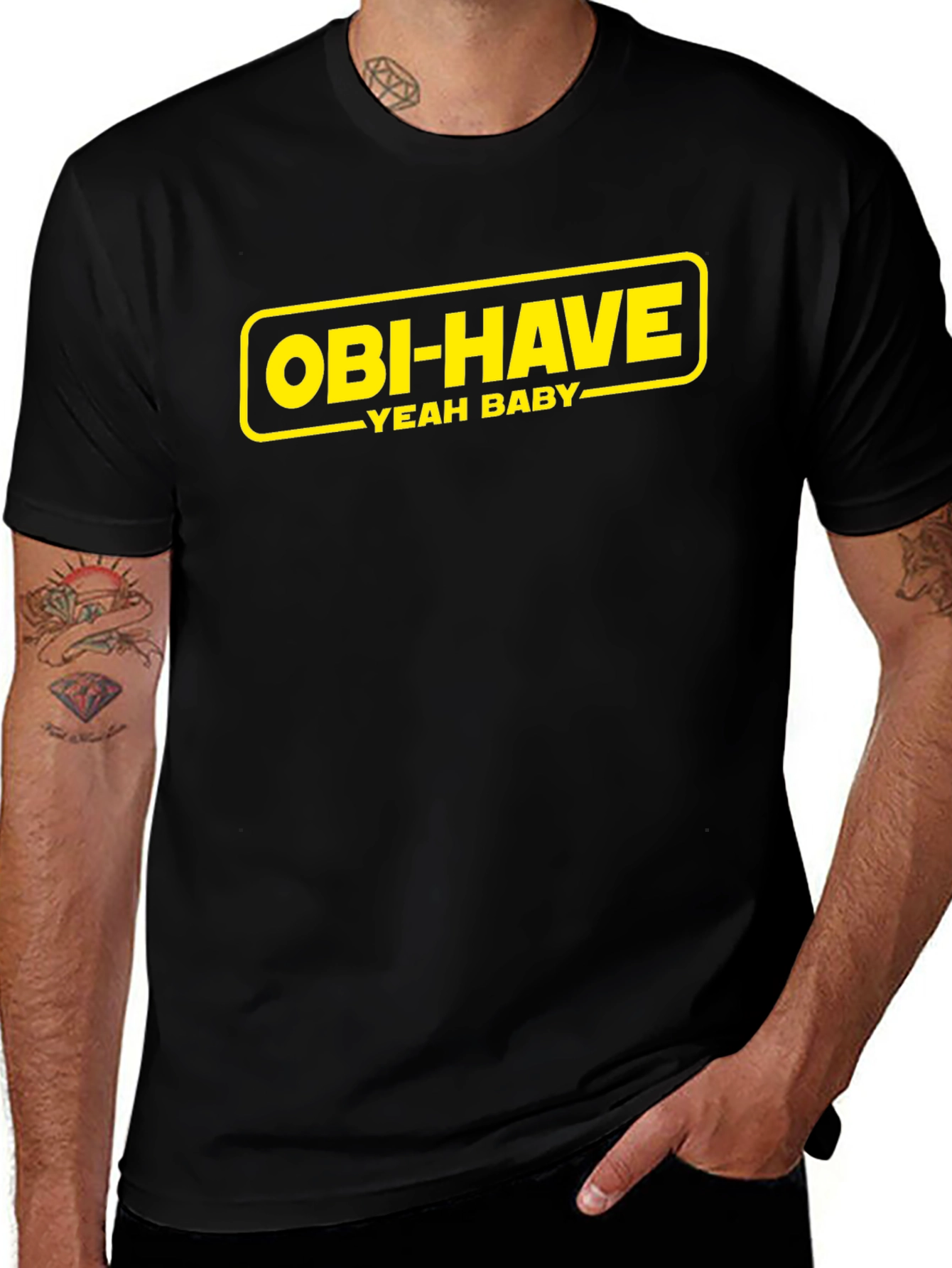 Variant 2 of Obi-HAVE Yeah Baby! Black T-Shirt