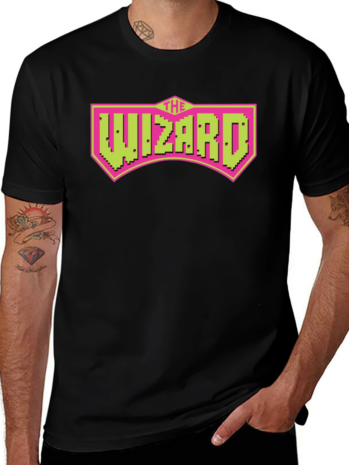 The Wizard T-Shirt - Retro 8-Bit Design