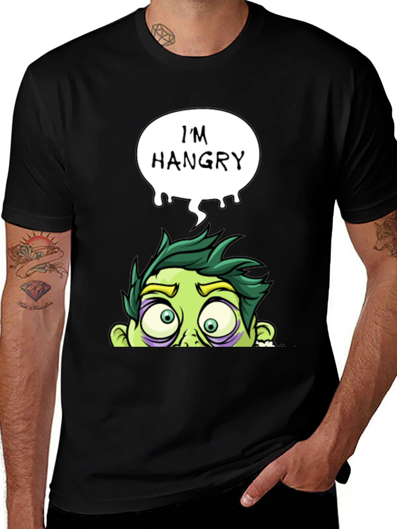 Variant 30 of I'm Hangry Graphic T-Shirt - Funny Zombie Design