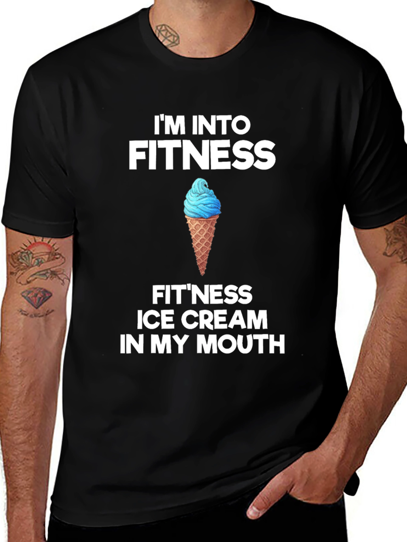 Variant 11 of Fitness Ice Cream T-Shirt - Funny Workout Tee