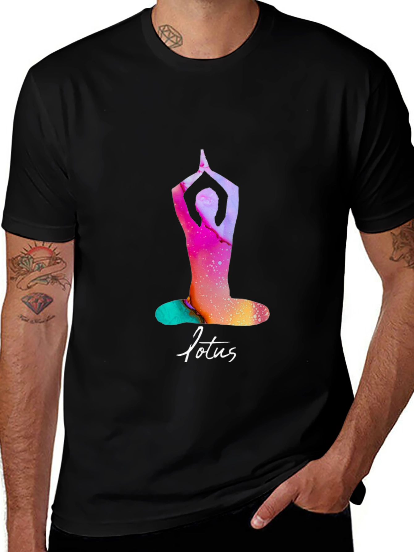 Lotus Pose Graphic Tee - Yoga Meditation Shirt