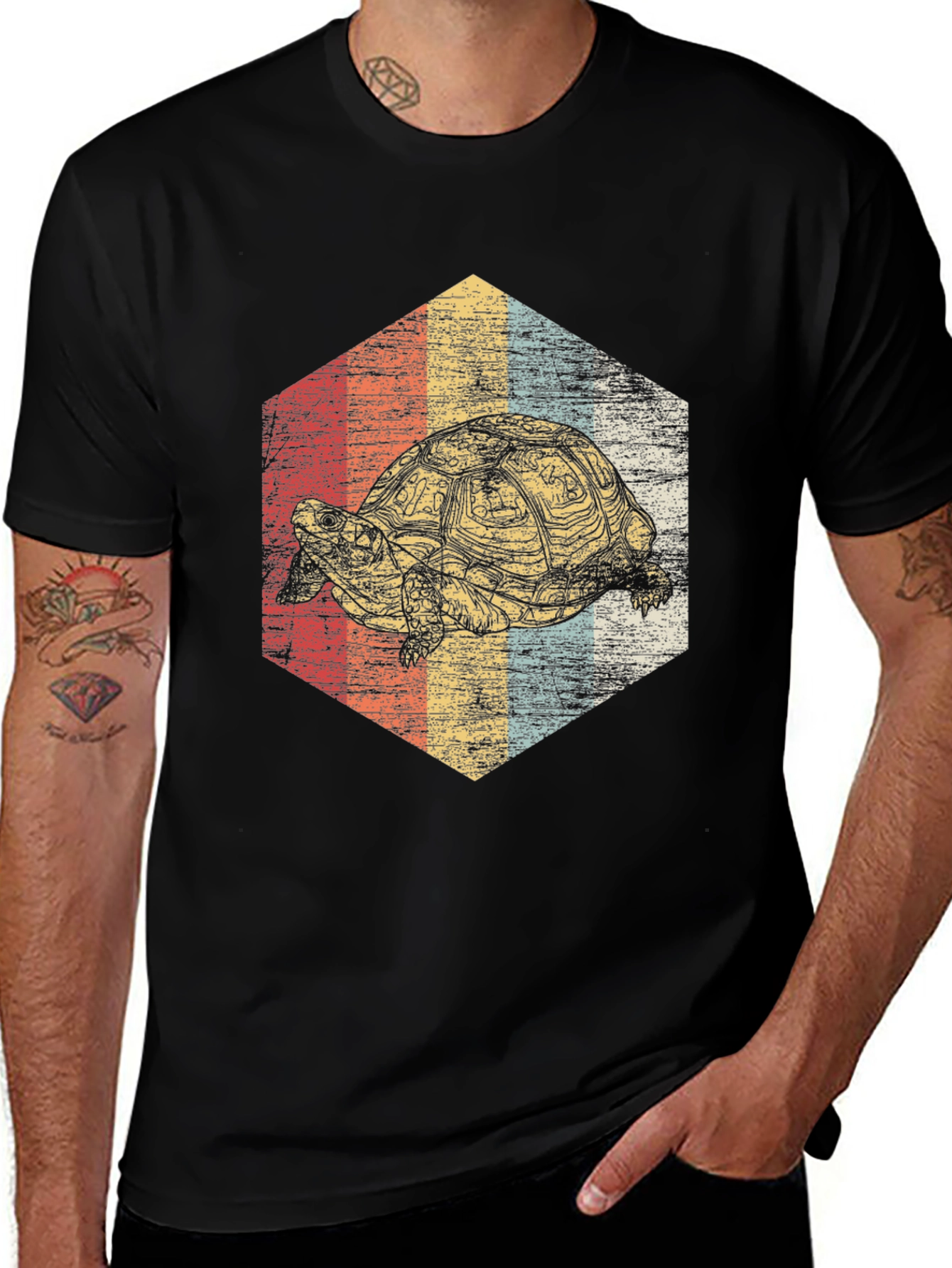 Variant 13 of Retro Turtle Graphic Tee - Stylish Animal Lover T-Shirt