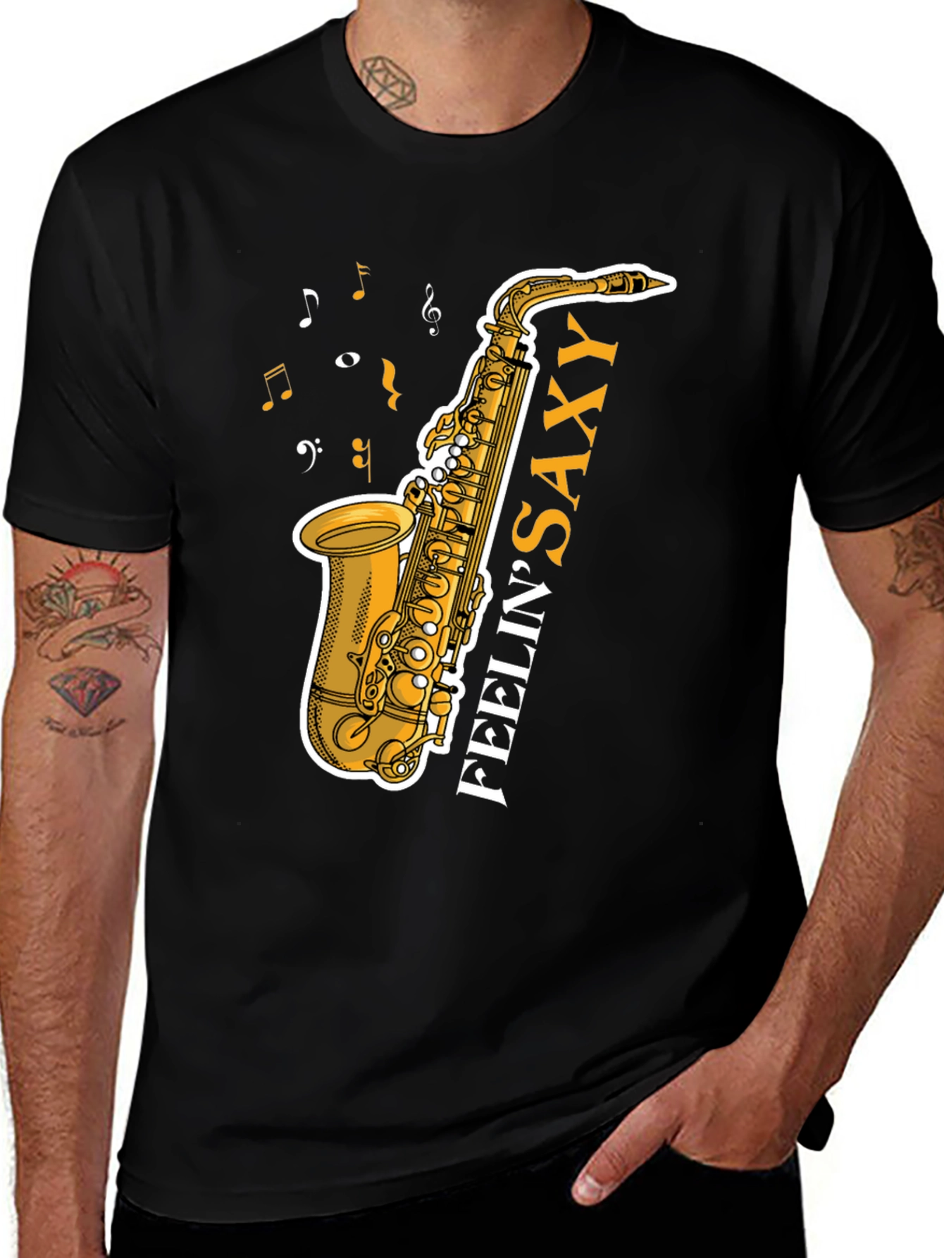 Feelin' Saxy T-Shirt: Music Lover's Tee
