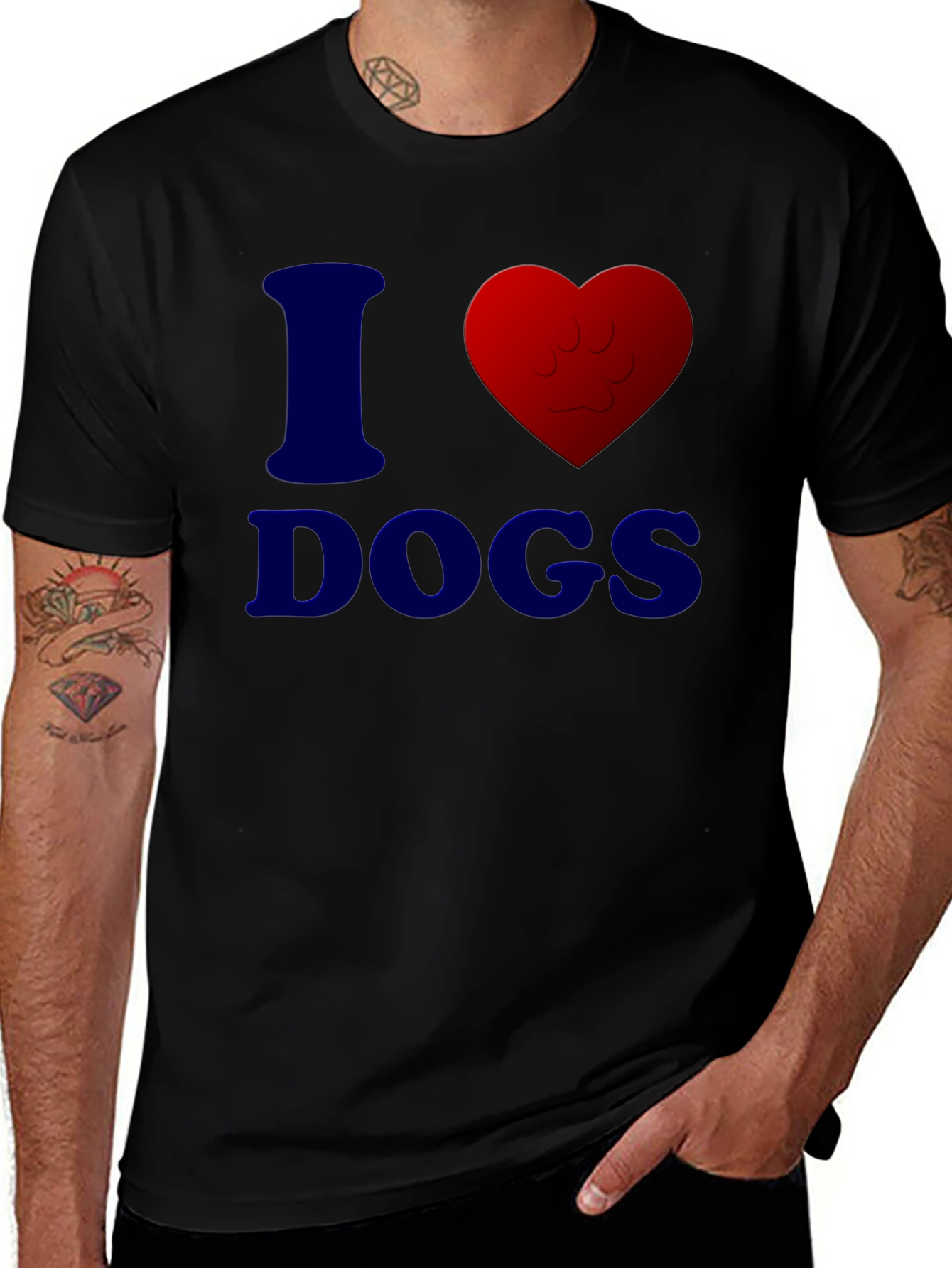 Variant 6 of I Heart Dogs T-Shirt - Casual Comfort Tee