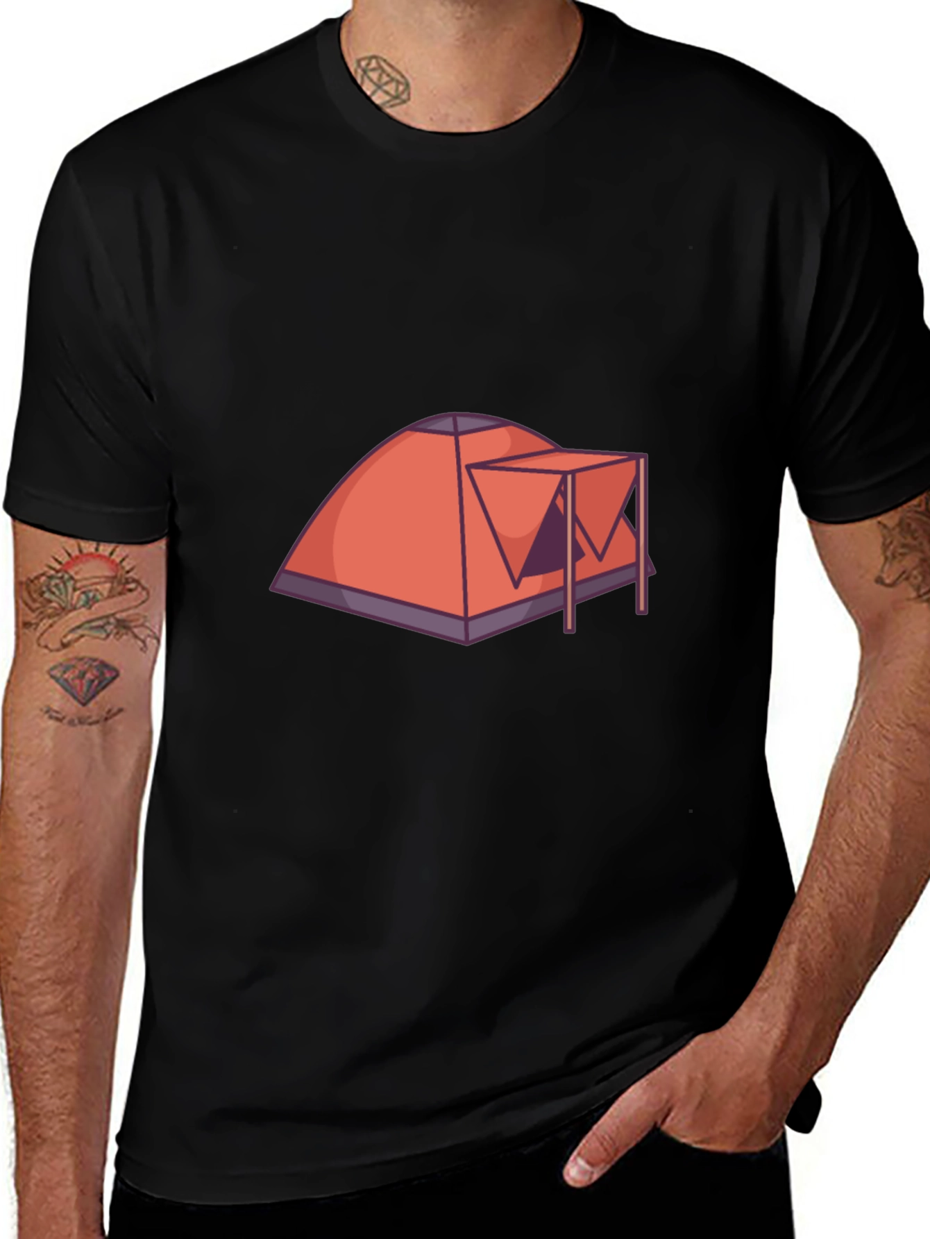 Variant 8 of Camping Tent Graphic Tee - Adventure Ready!