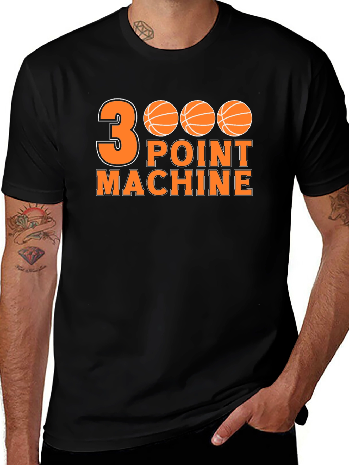 Variant 6 of 3 Point Machine Graphic T-Shirt - Basketball Fan Apparel