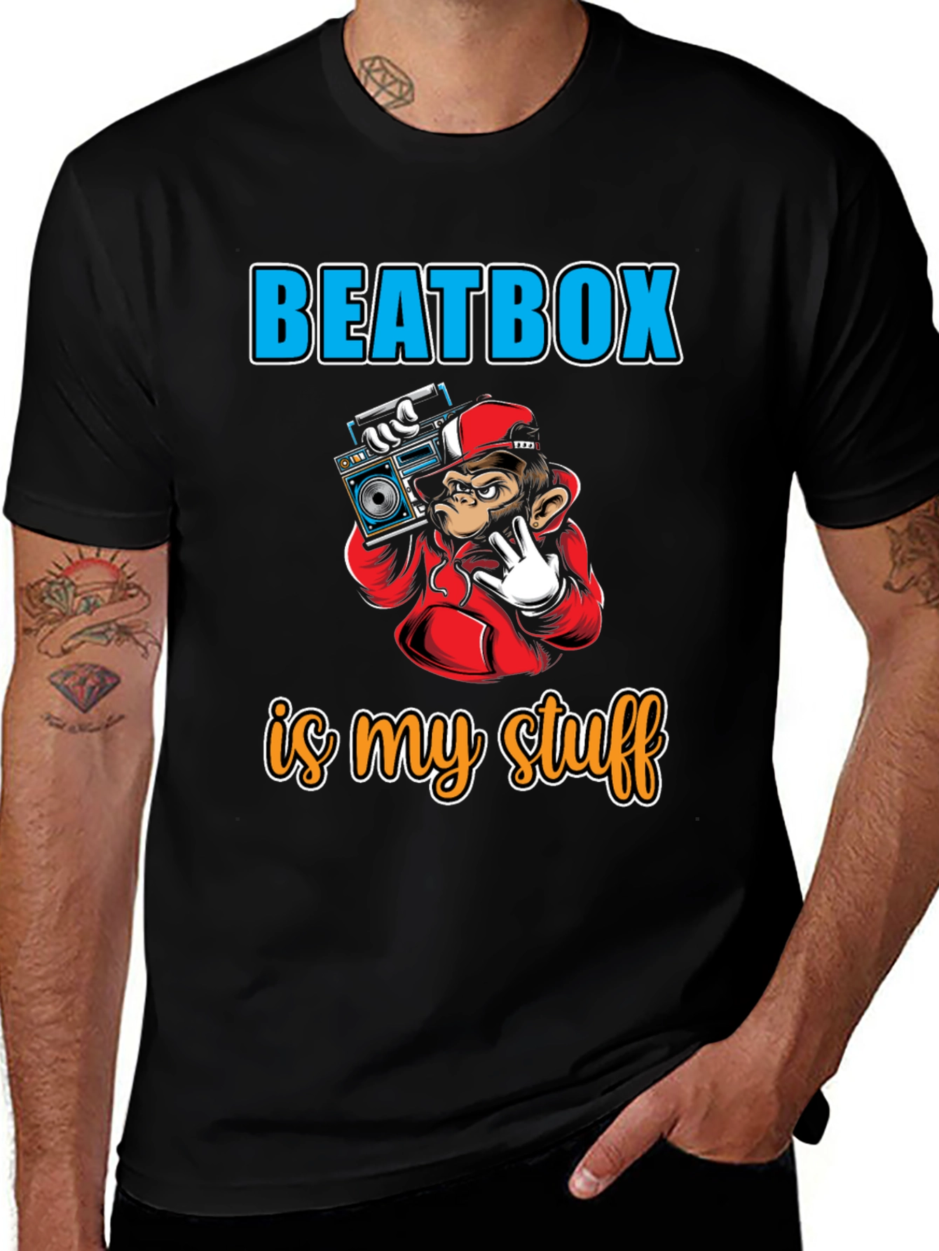 Beatbox Monkey T-Shirt - Unique Music Lover Tee