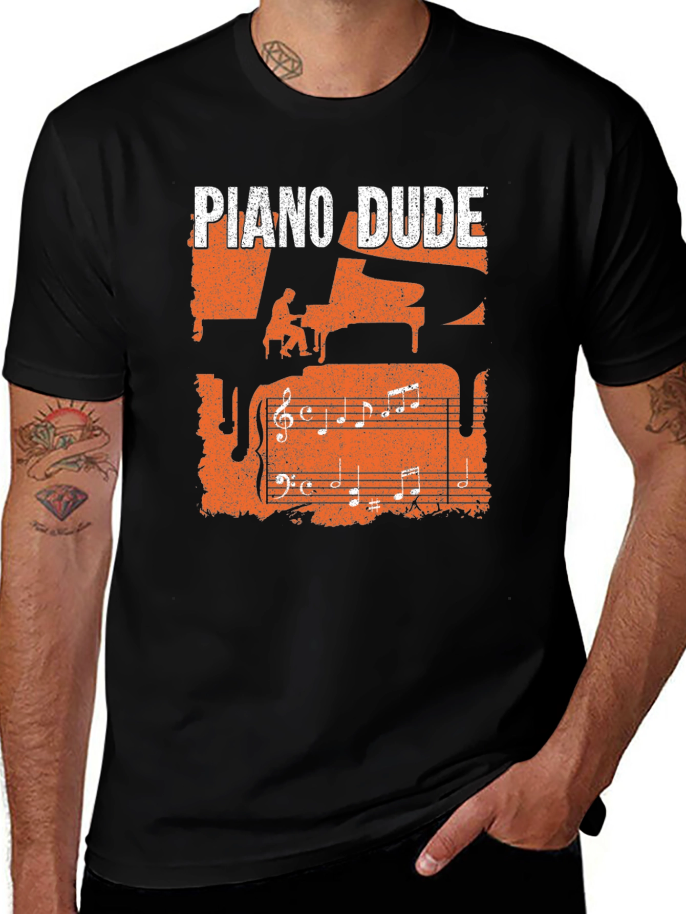 Variant 23 of Piano Dude Graphic T-Shirt - Musician Tee