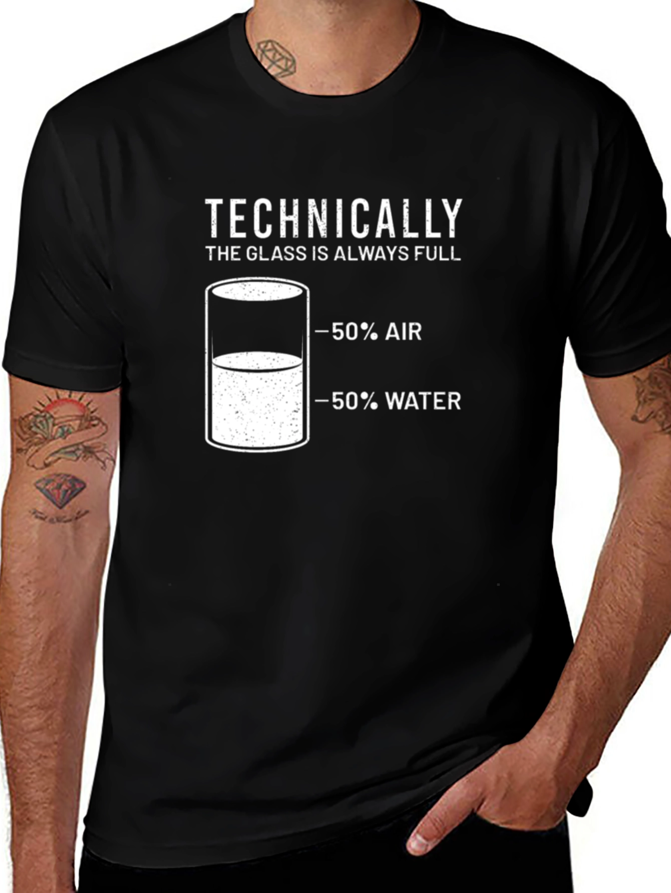 Variant 20 of Technically The Glass is Always Full T-Shirt