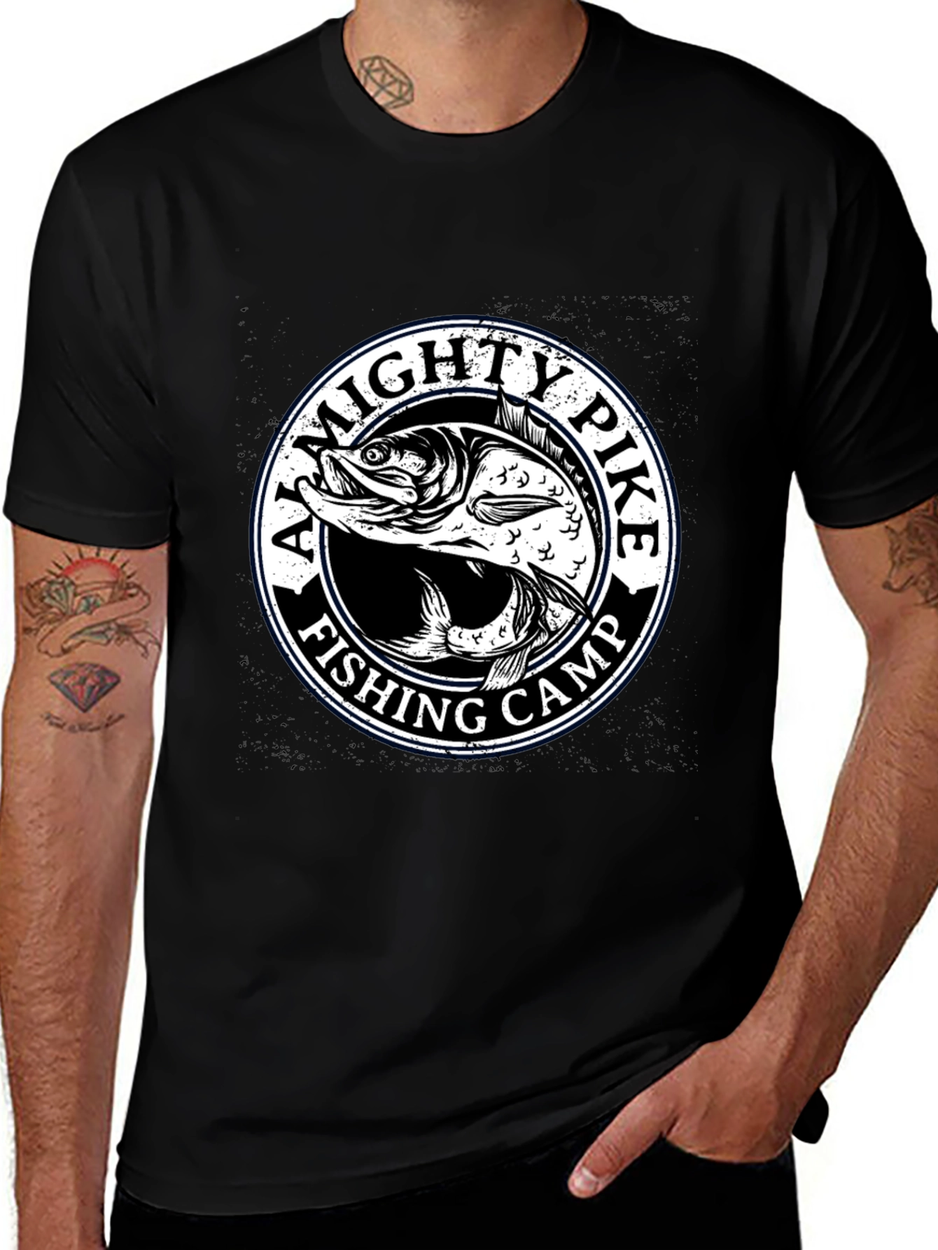 Variant 20 of Almighty Pike Fishing Camp T-Shirt