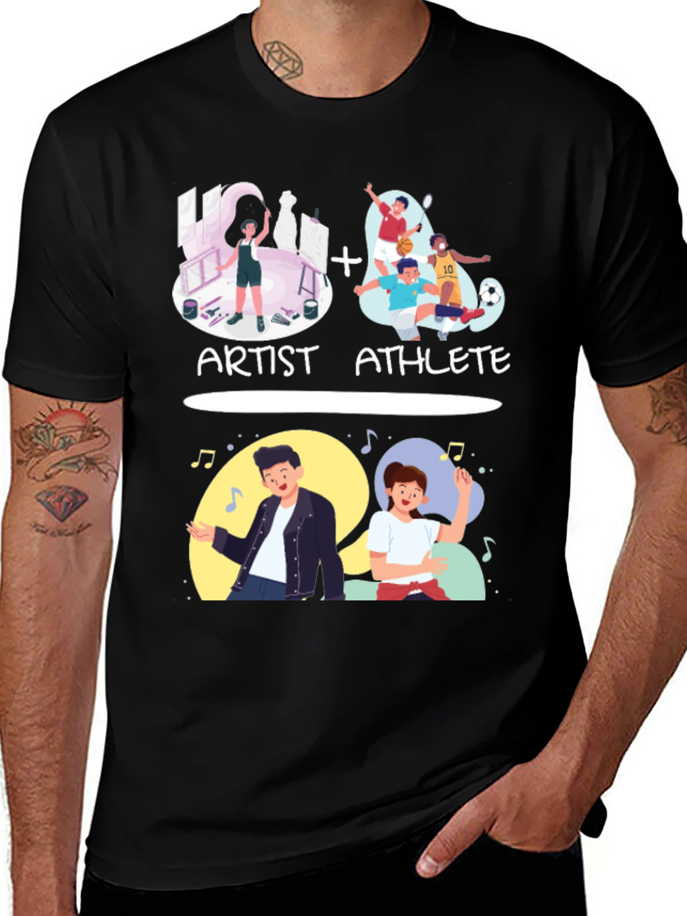 Variant 20 of Artist Athlete Graphic Tee - Unique Hobby Fusion Shirt
