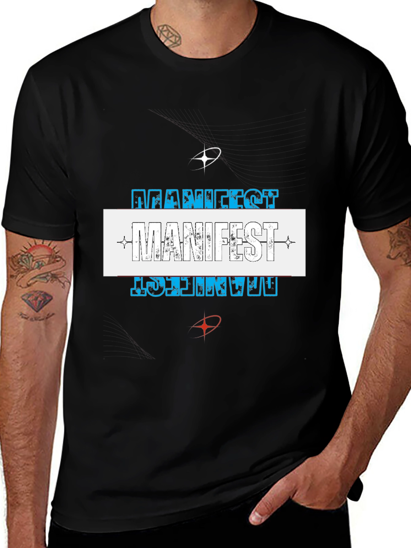 Variant 24 of Manifest Graphic Tee - Stylish Black Cotton T-Shirt