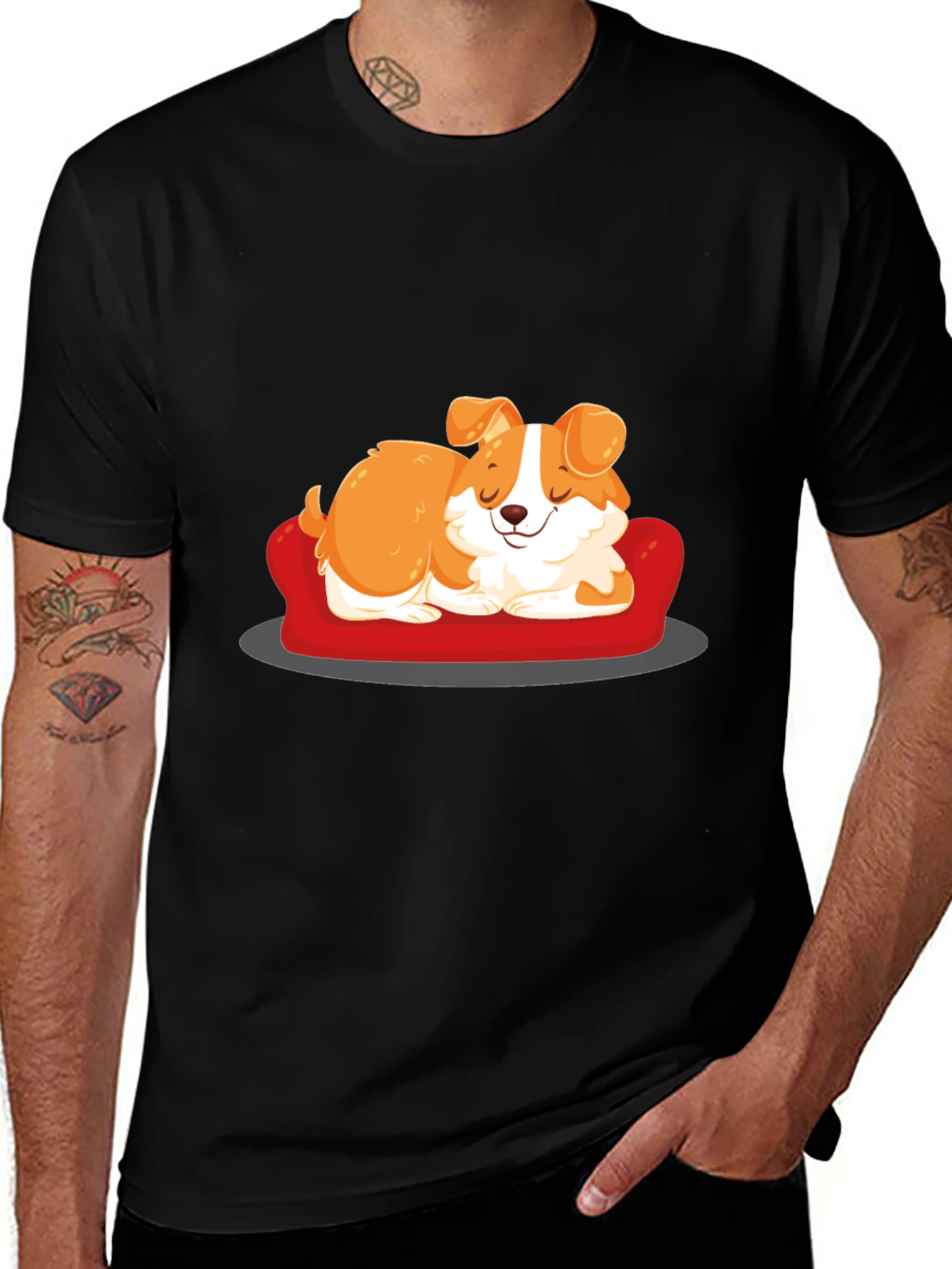 Variant 20 of Cute Corgi on Couch Graphic T-Shirt