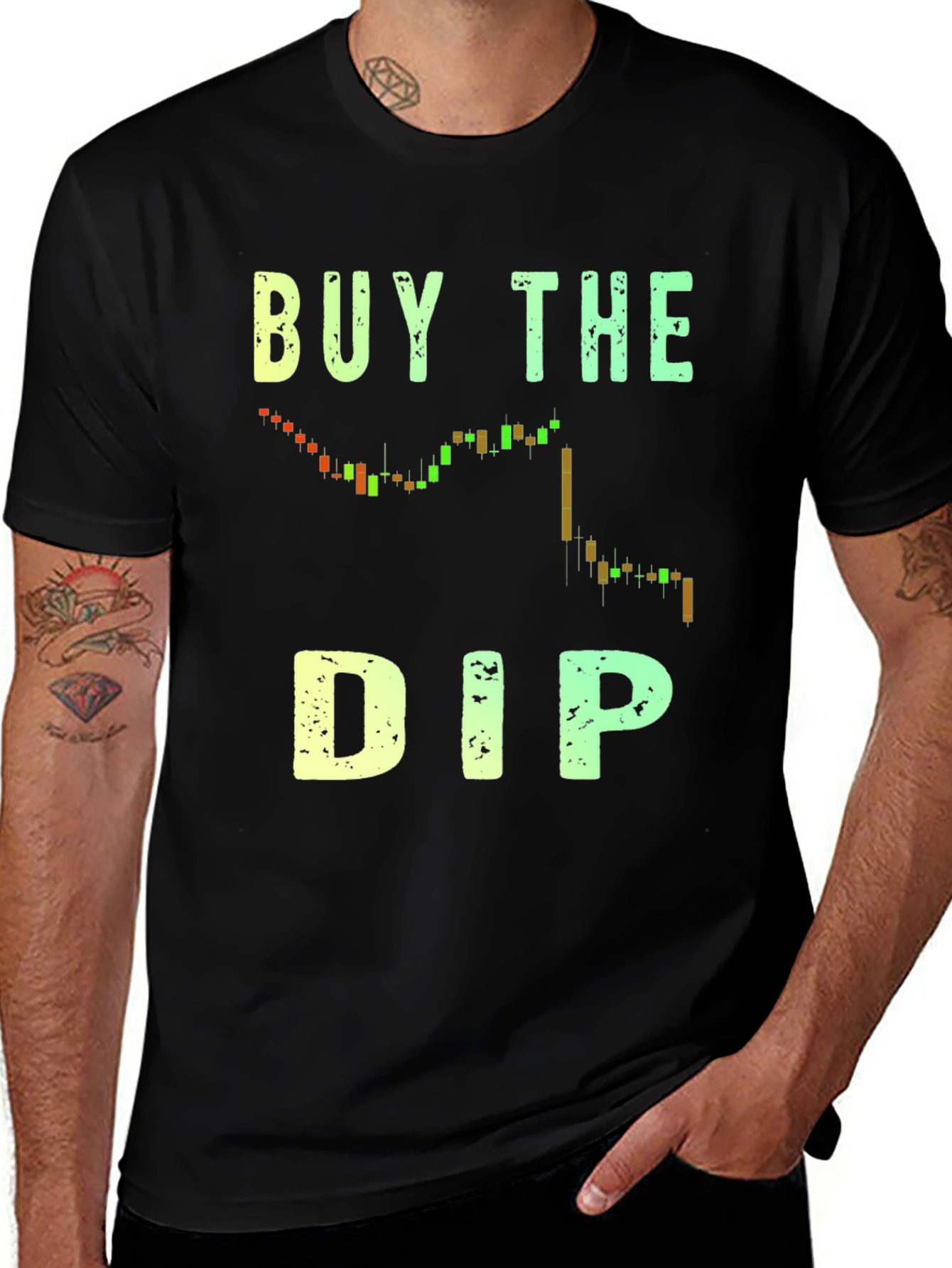 Variant 23 of Buy The Dip Graphic Tee - Crypto Stock Trader