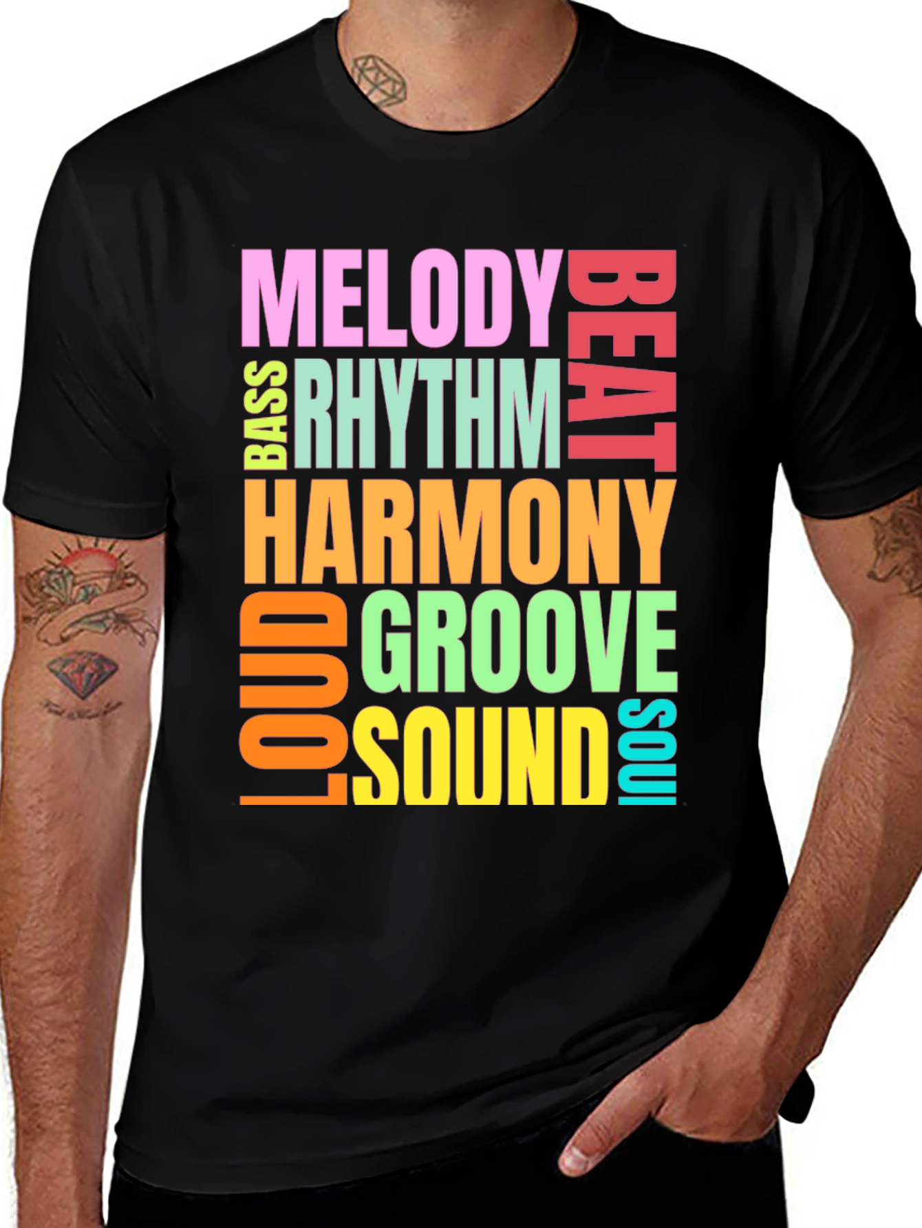 Music Lover T-Shirt - Melody, Rhythm, Beat, Soul 