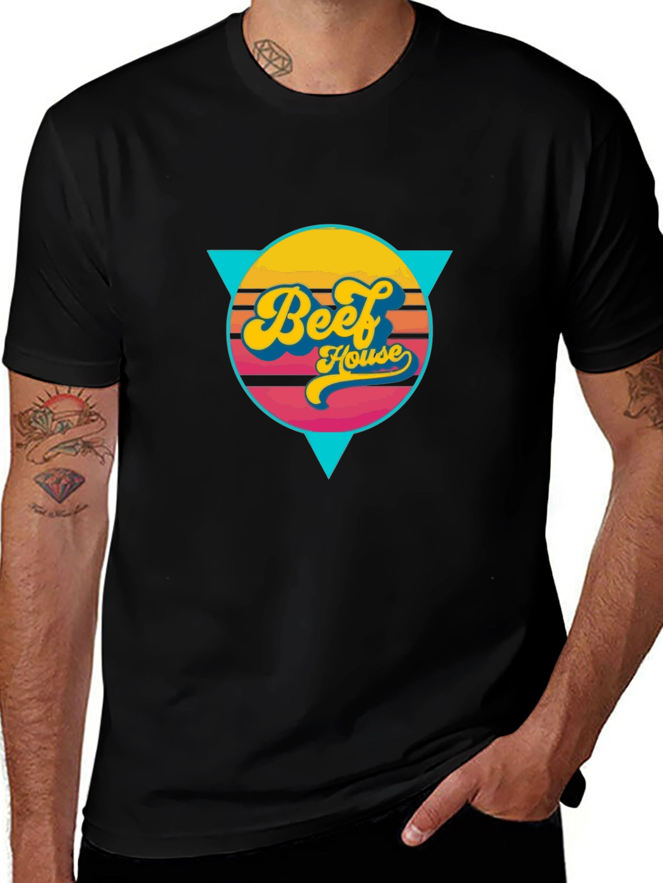 Variant 28 of Retro Beef House Graphic Tee - Trendy Comfort