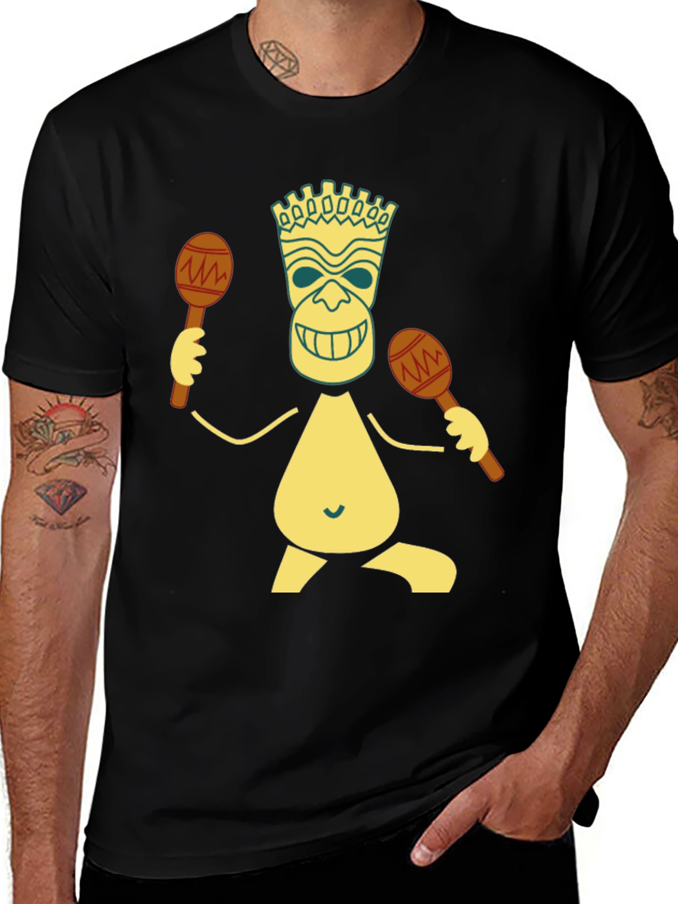 Variant 9 of Tiki Man Maracas Graphic Tee