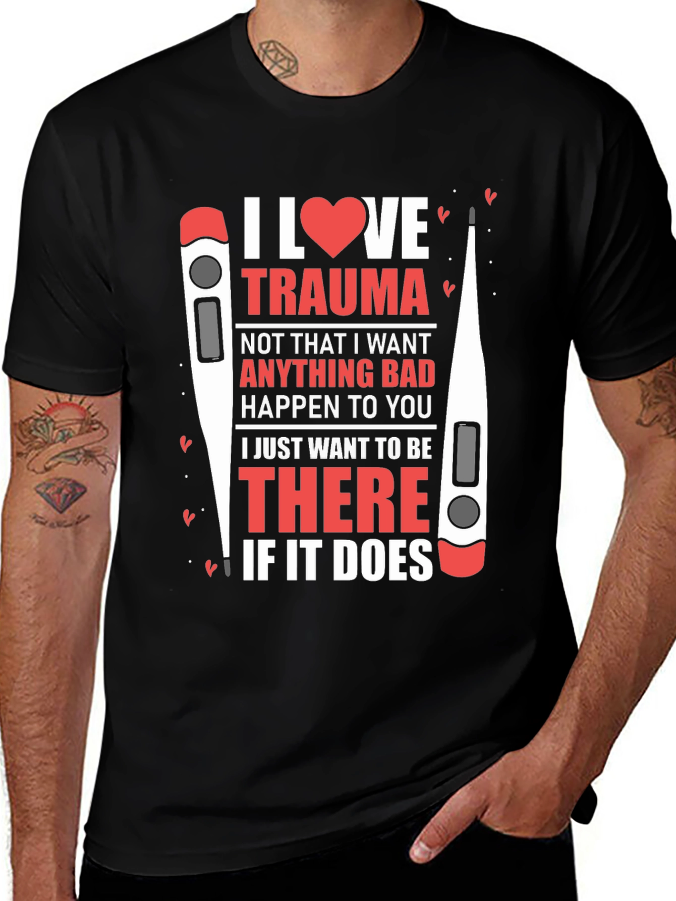Variant 6 of I Heart Trauma T-Shirt - Medical Humor