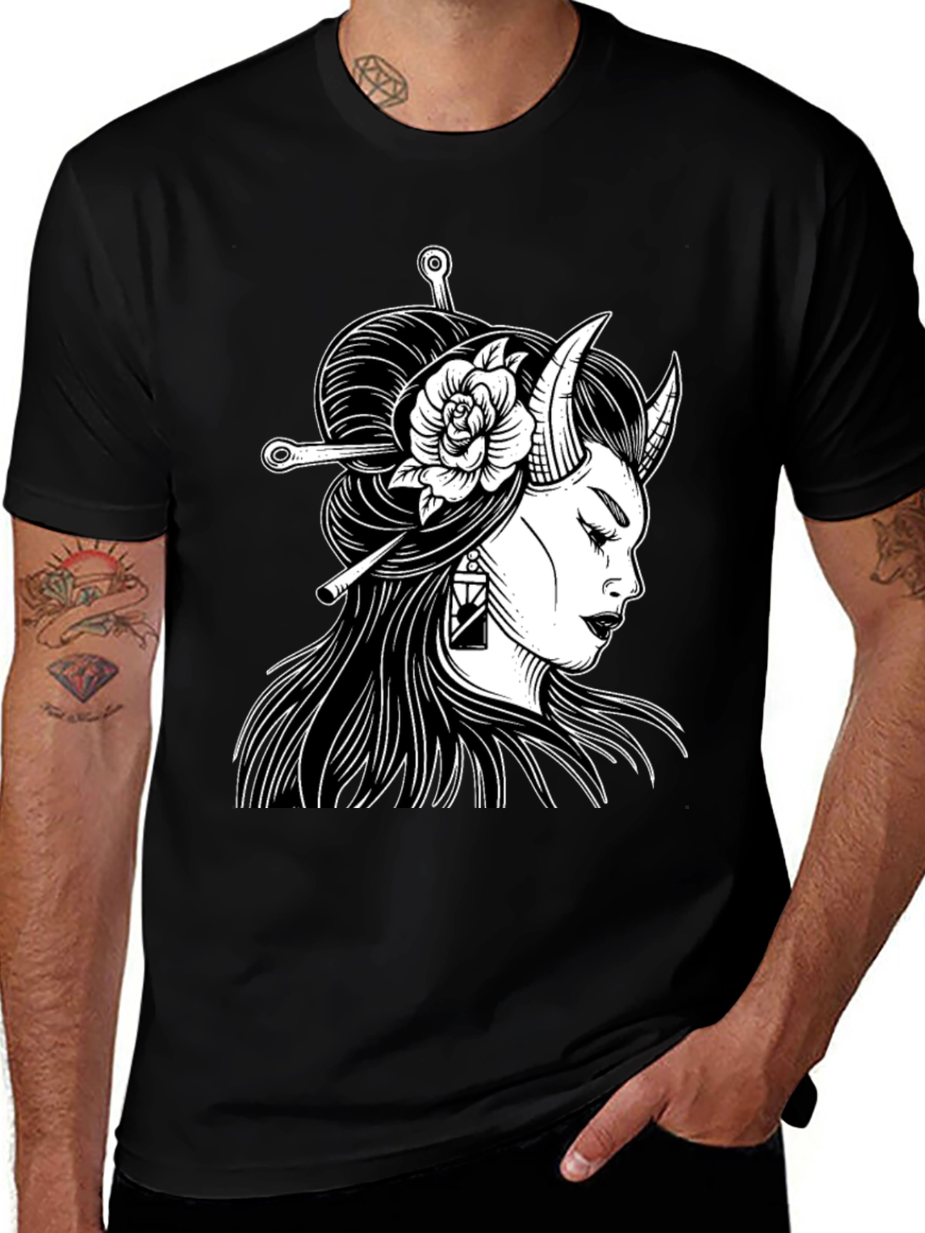 Variant 16 of Black Oni Girl Graphic Tee