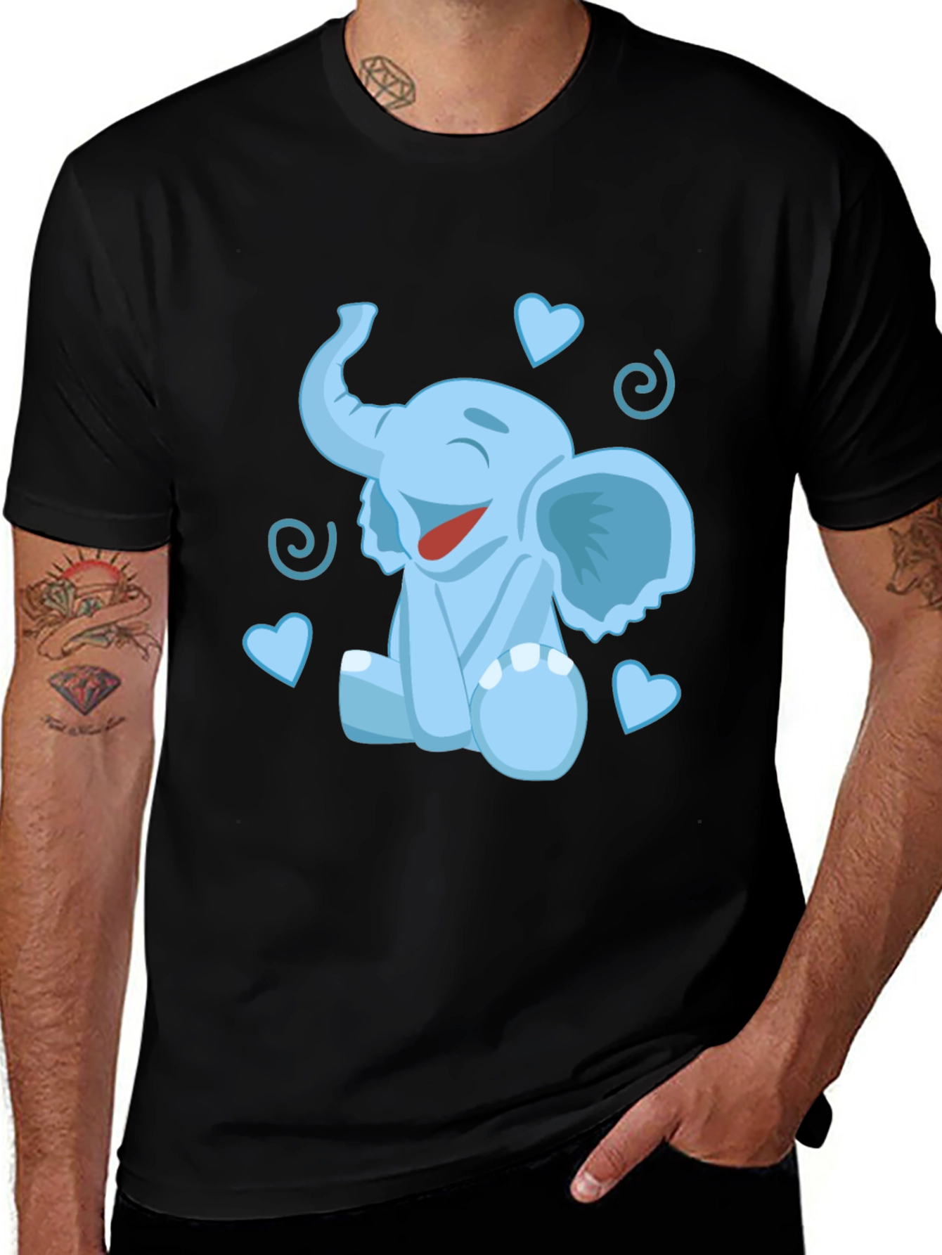 Variant 27 of Cute Baby Elephant T-Shirt - Adorable Cartoon Graphic Tee