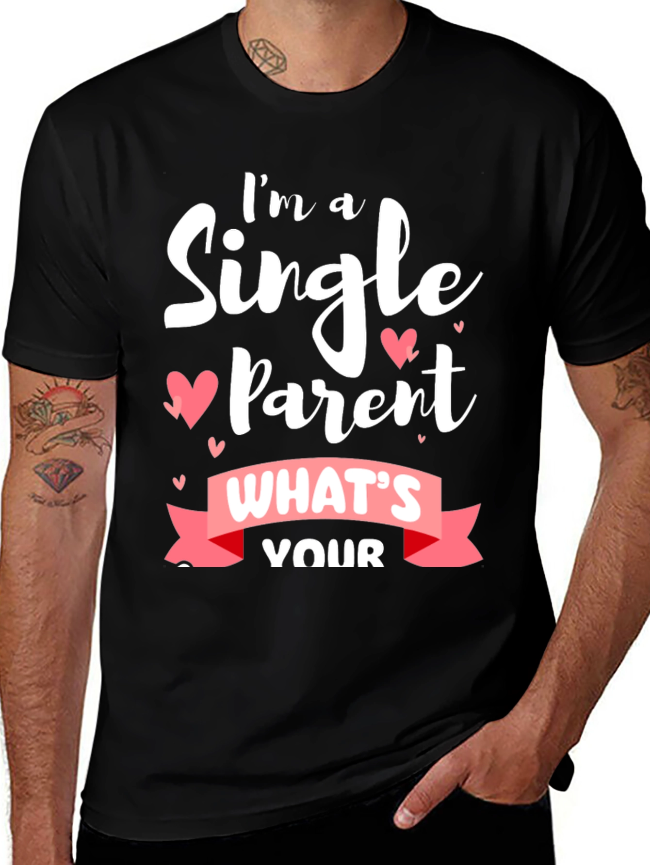 Variant 10 of Single Parent Black T-Shirt
