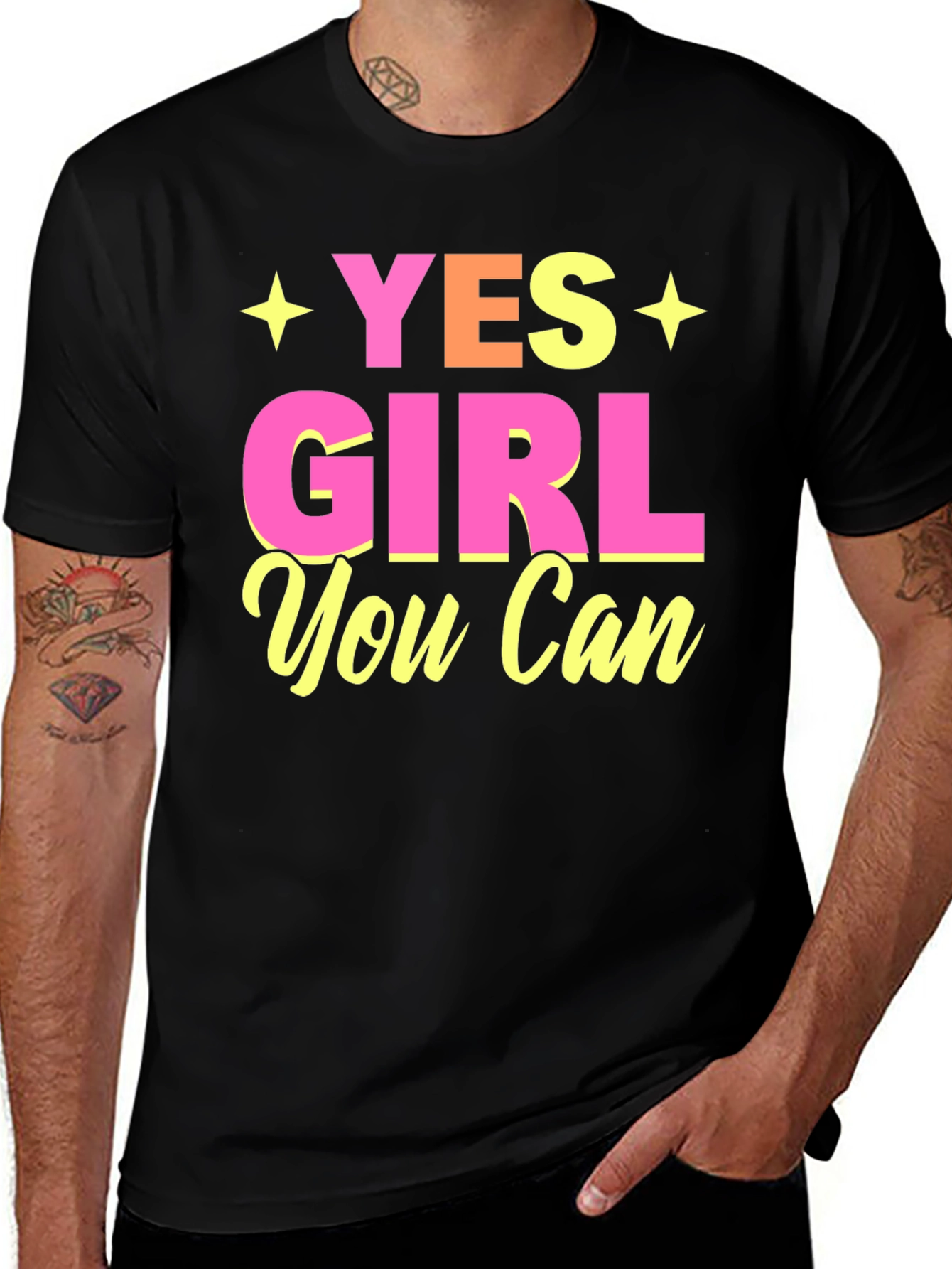 Variant 28 of Yes Girl You Can Graphic T-Shirt