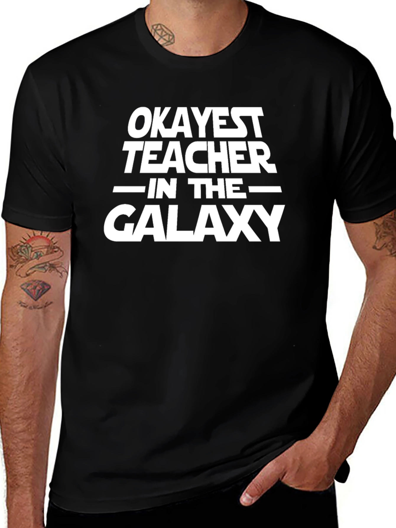 Variant 25 of Okayest Teacher in the Galaxy T-Shirt