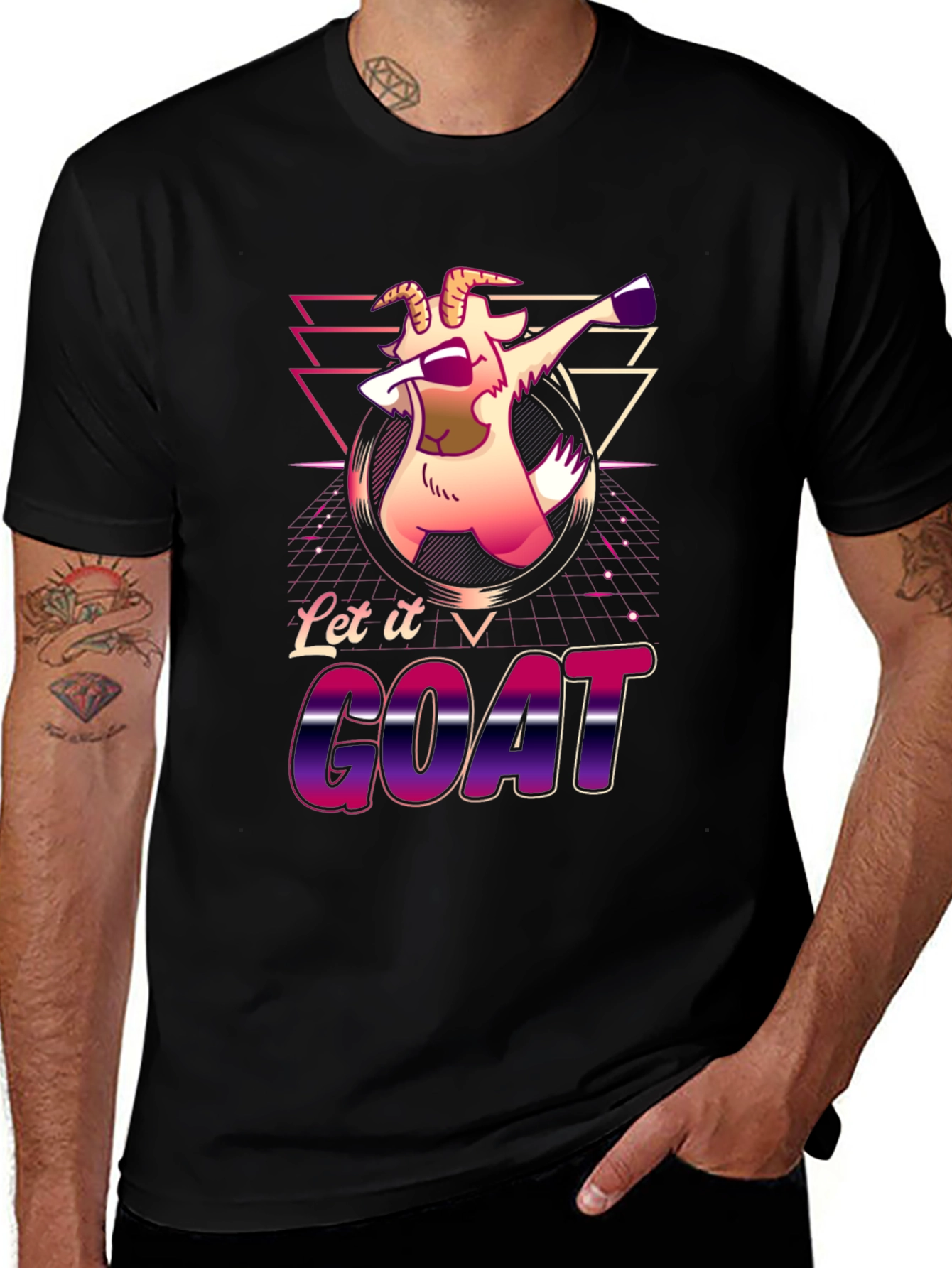 Variant 23 of Let it GOAT Funny T-Shirt, Animal Graphic Tee